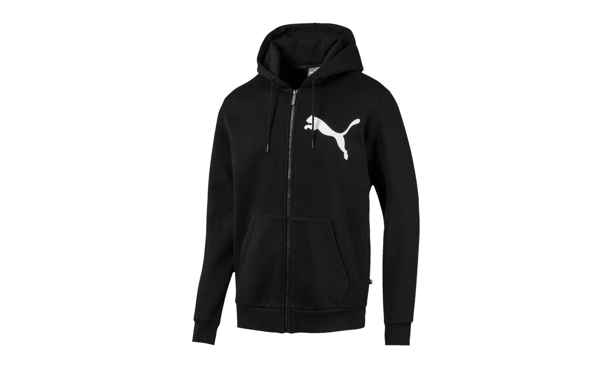 BIG LOGO FULL ZIP FLEECE HOODIE "Puma Black" 580567 01