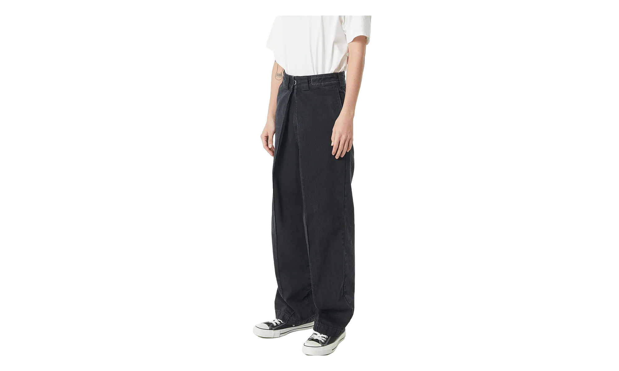 BigTuck Denim Trouser "Black" 963945 - Image 2