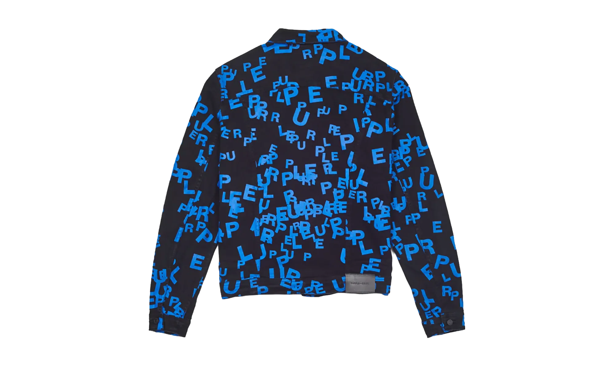 BLACK/BLUE LETTERS SCREEN PRINT TRUCKER "Black" P024 BBSP123 - Image 2
