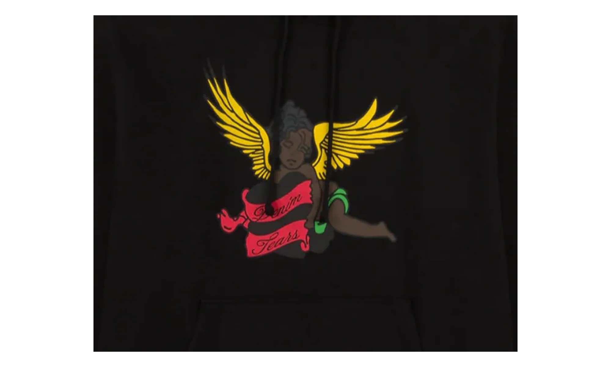 Black Cherub Hoodie "Black" DT399 - Image 2
