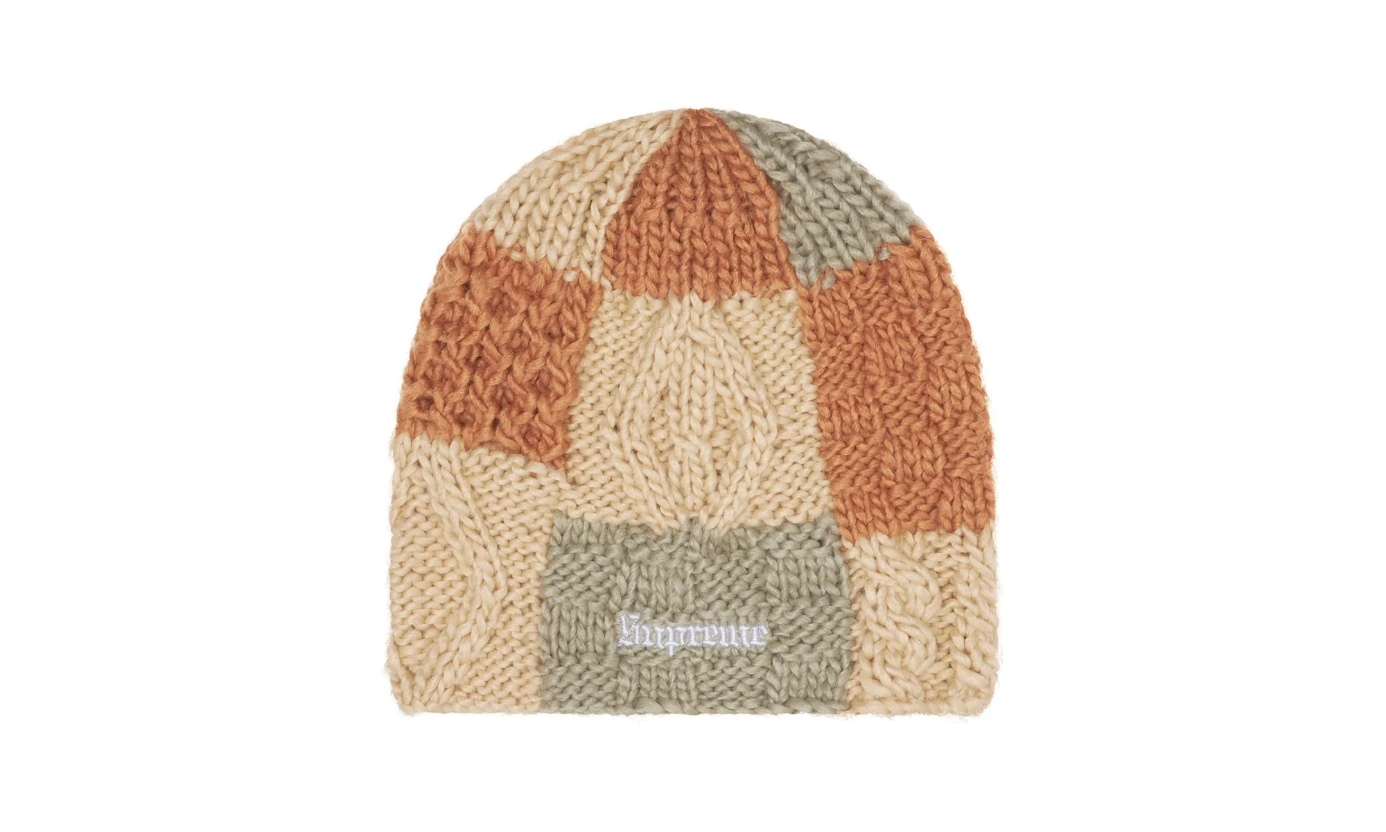 Block Knit Beanie "SS25 - Tan" SU26612