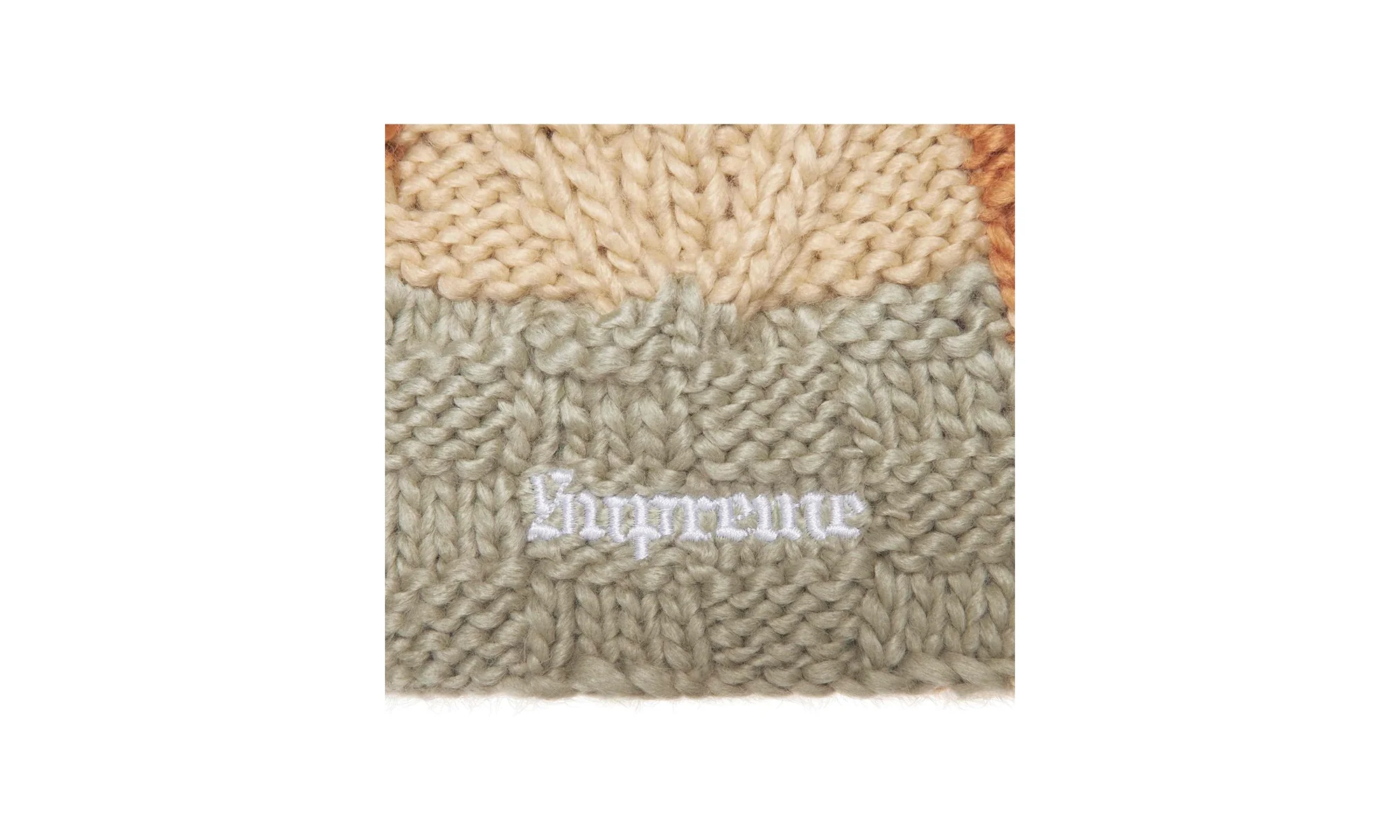 Block Knit Beanie "SS25 - Tan" SU26612 - Image 2