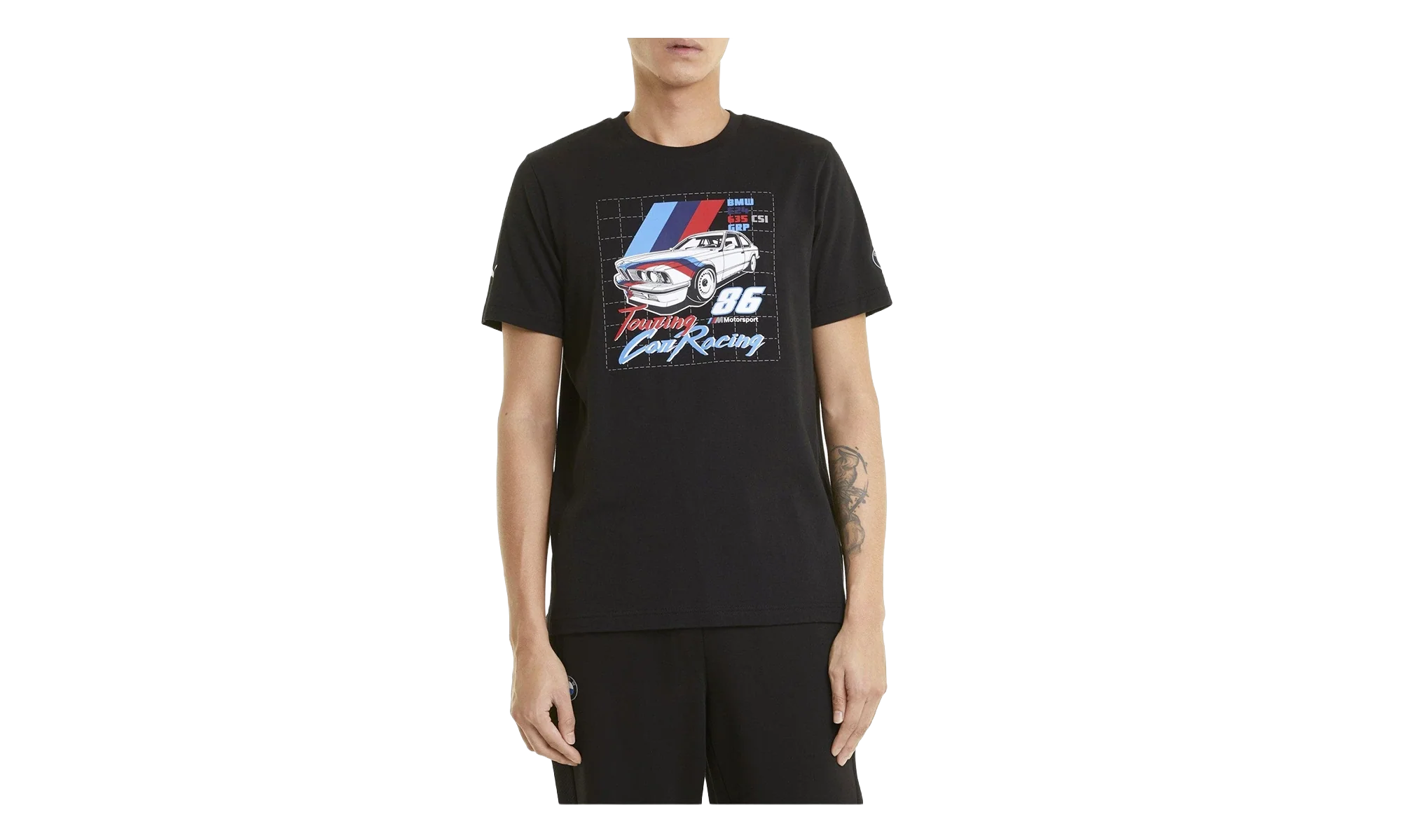 BMW Motorsport Vintage Tee "Black" 599492 01 - Image 3