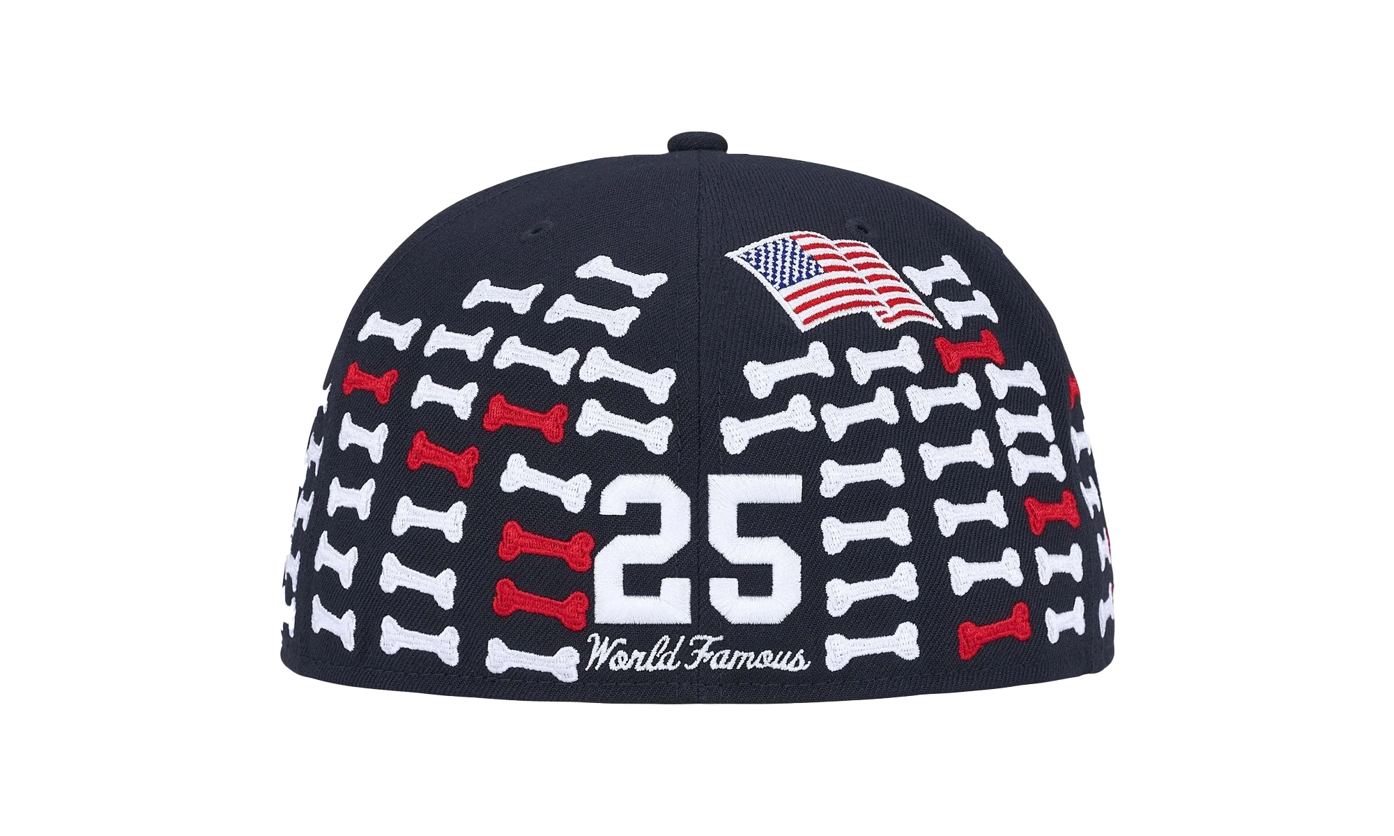 Bones Box Logo New Era 59Fifty Fitted Hat "Navy" SU26346 - Image 2