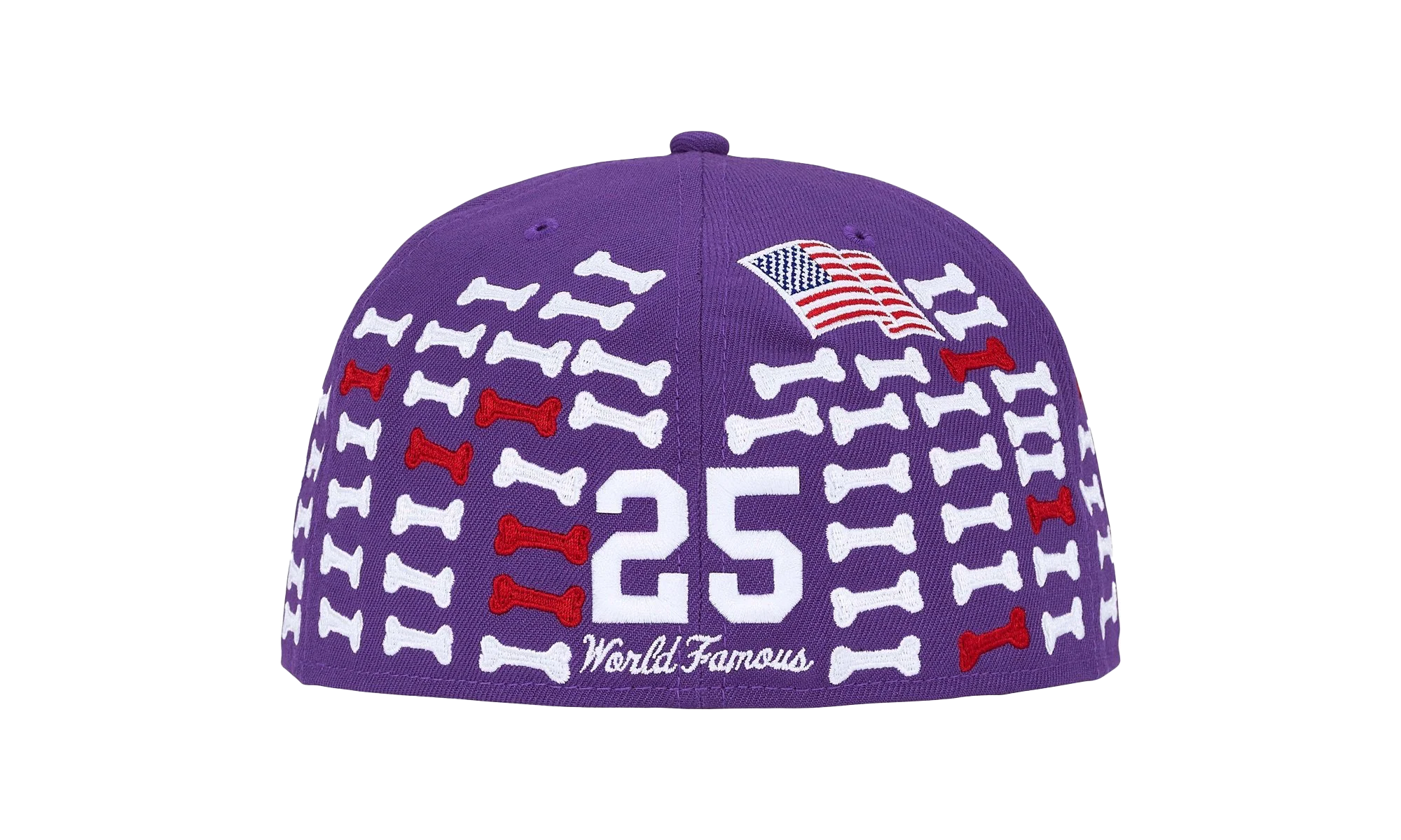 Bones Box Logo New Era 59Fifty Fitted Hat "Purple" SU26349 - Image 2