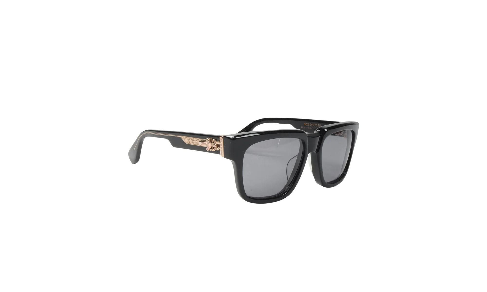 Box Officer Sunglasses "18K Gold Plated - Black" CHRM0407