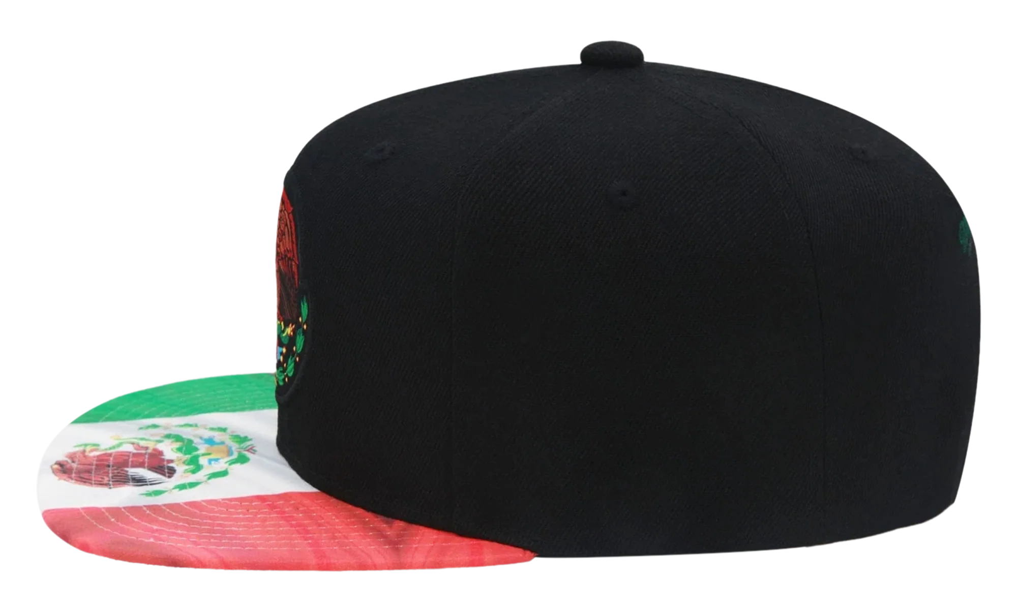 Branded Flag 2 Tone Snapback Cap "Mexican Flag - Black / Green" 6HSSTD17412 MNNBKGN - Image 2