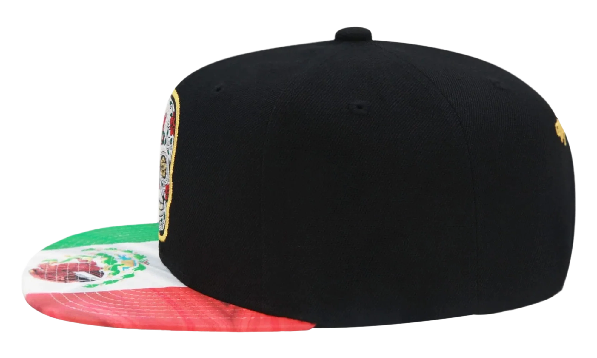 Branded Sugar Skull Snapback Cap "Mexican Flag - Black" 6HSSTD17414 MNNBLCK - Image 2