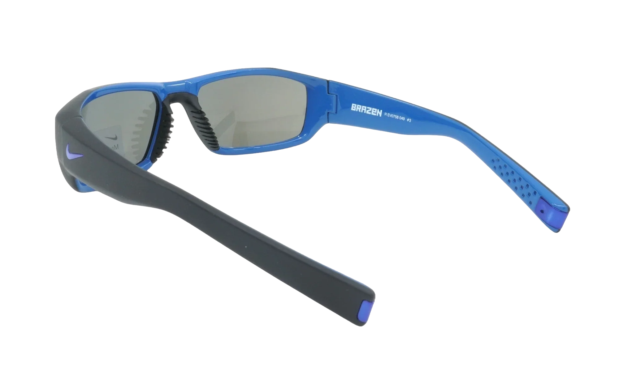 Brazen R Sunglasses "Matte Black / Multi Blue / Grey / Blue Flash" EV0758 049 - Image 2