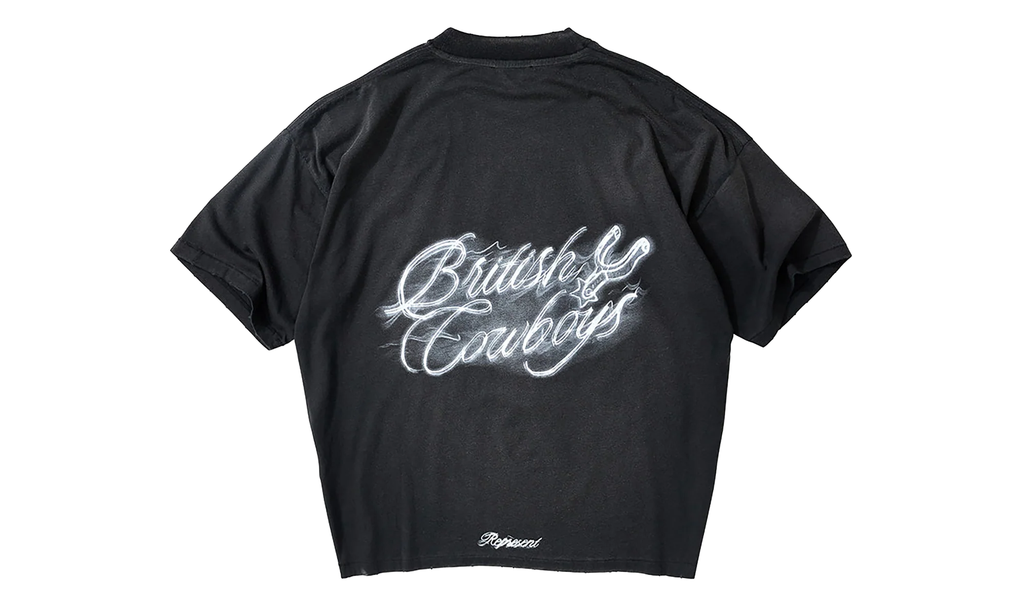 British Cowboys SS Tee "Stained Black" MLM100592-SB - Image 2