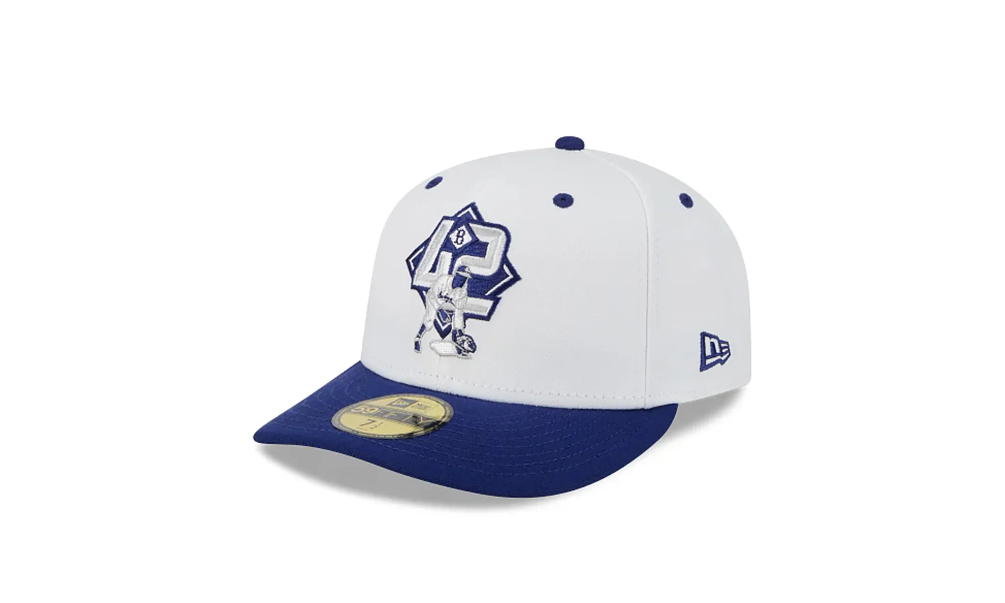 Brooklyn Dodgers 59FIFTY "Jackie Robinson - White" 60693570 - Image 2