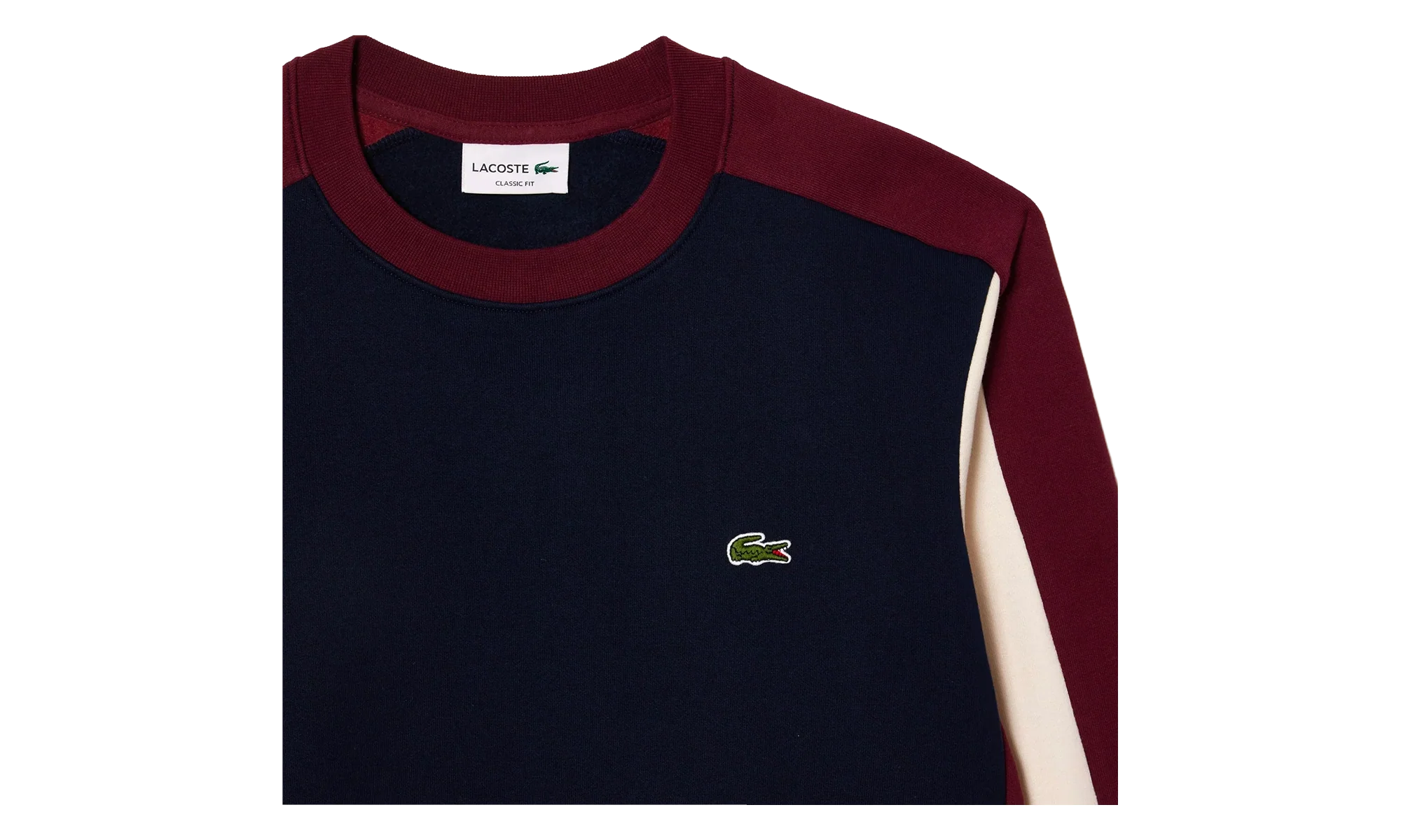 Brushed Fleece Colourblock Sweatshirt "Navy / Zinfandel" SH1299 PIG - Image 4