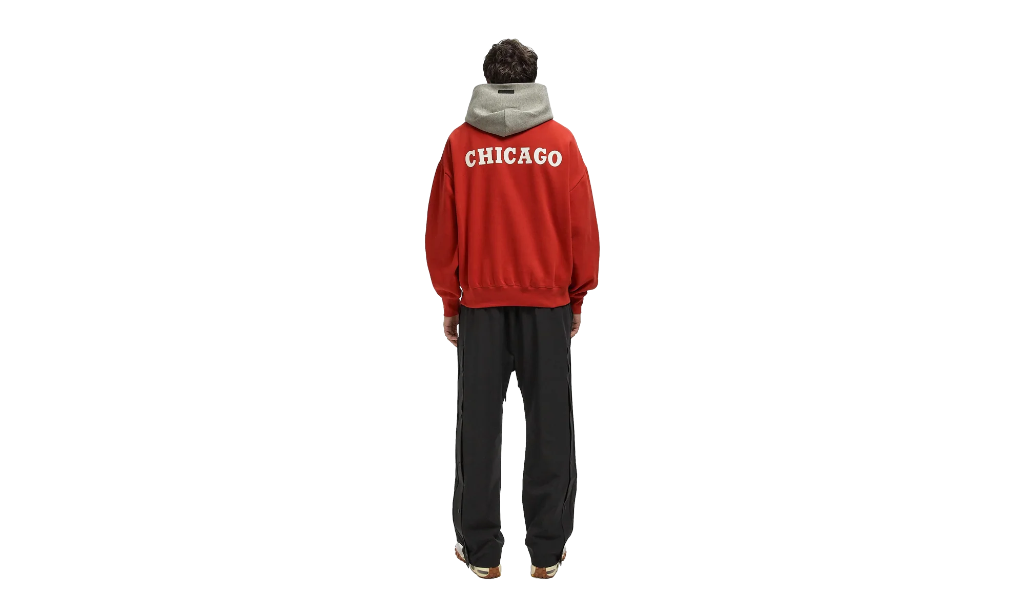 BULLS SPORTS FIT HOODIE "RED / CONCRETE HEATHER" 192NB256406F - Image 2