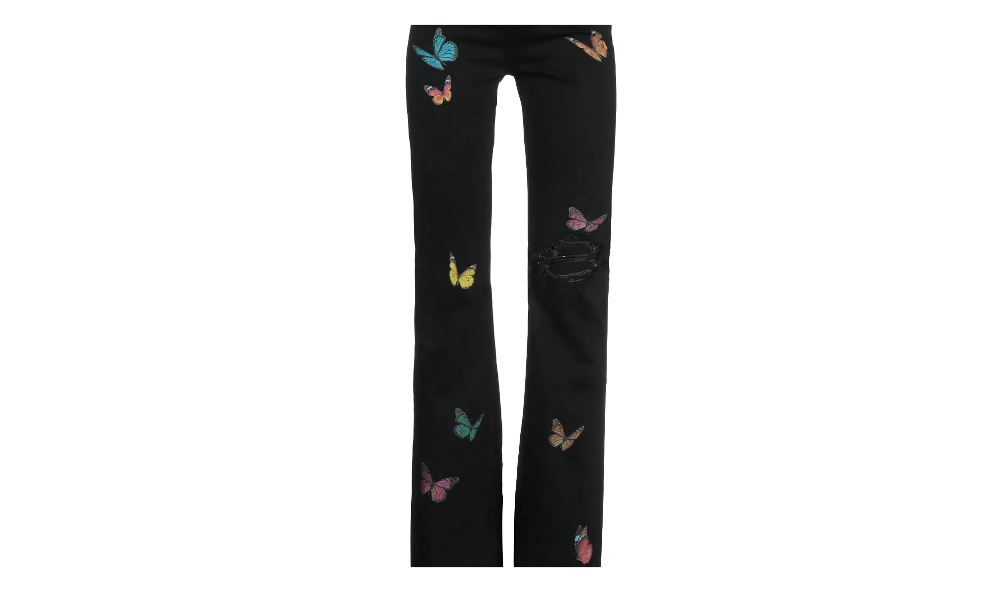 Butterfly Flare Broken Jeans "Black" Y0W01404SD BLK - Image 2