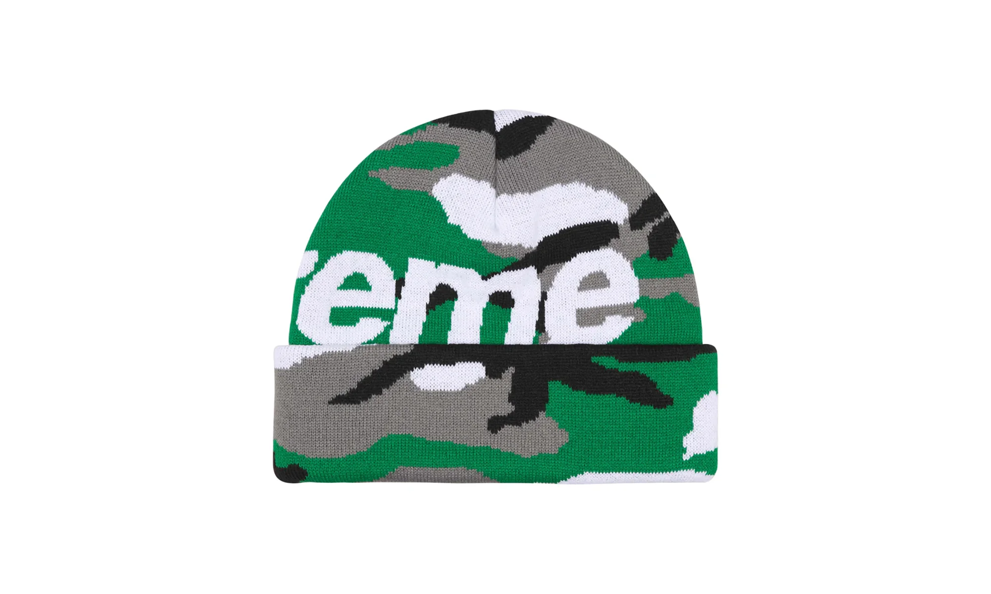Camo Big Logo Beanie "FW25 - Green Camo" SU26857 - Image 2