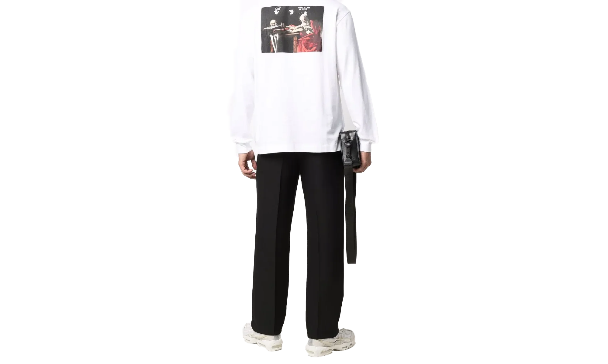 Caravaggio Paint Skate Long-Sleeve Tee "White / Black" OMAB064C99JER0050110 - Image 2