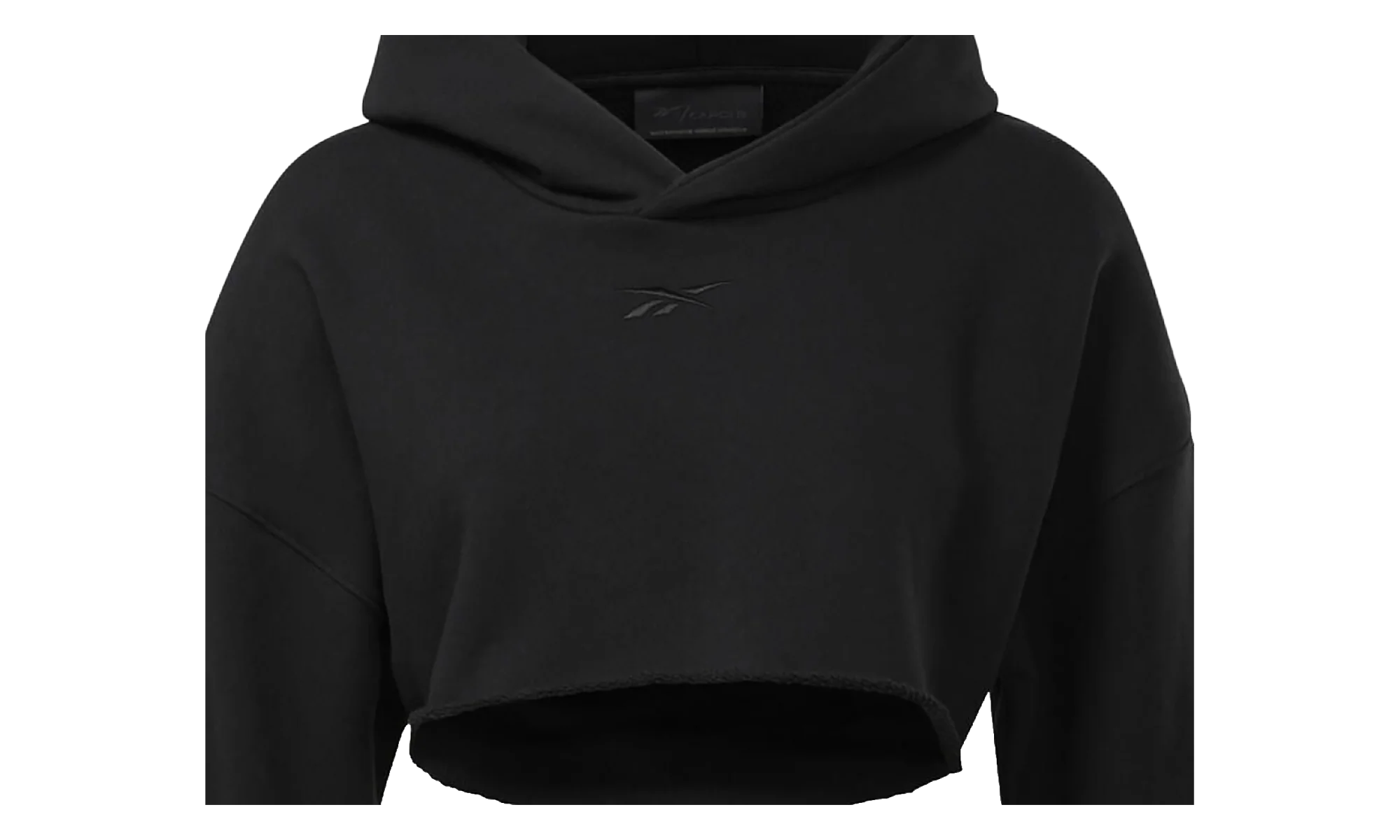 Cardi B Crop Hoodie WMNS "Black" H48407 - Image 2