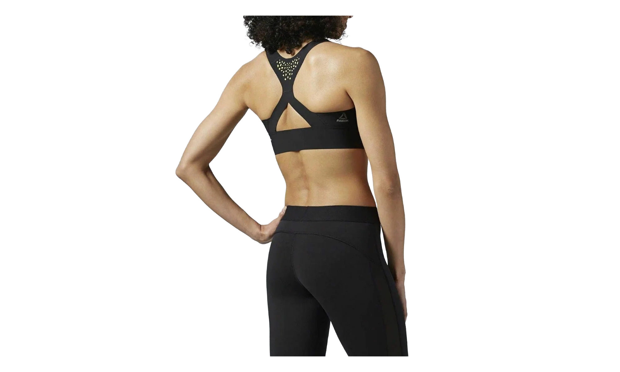 Cardio Reversible Bra WMNS "Black / Heritage Yellow" B43919 - Image 2