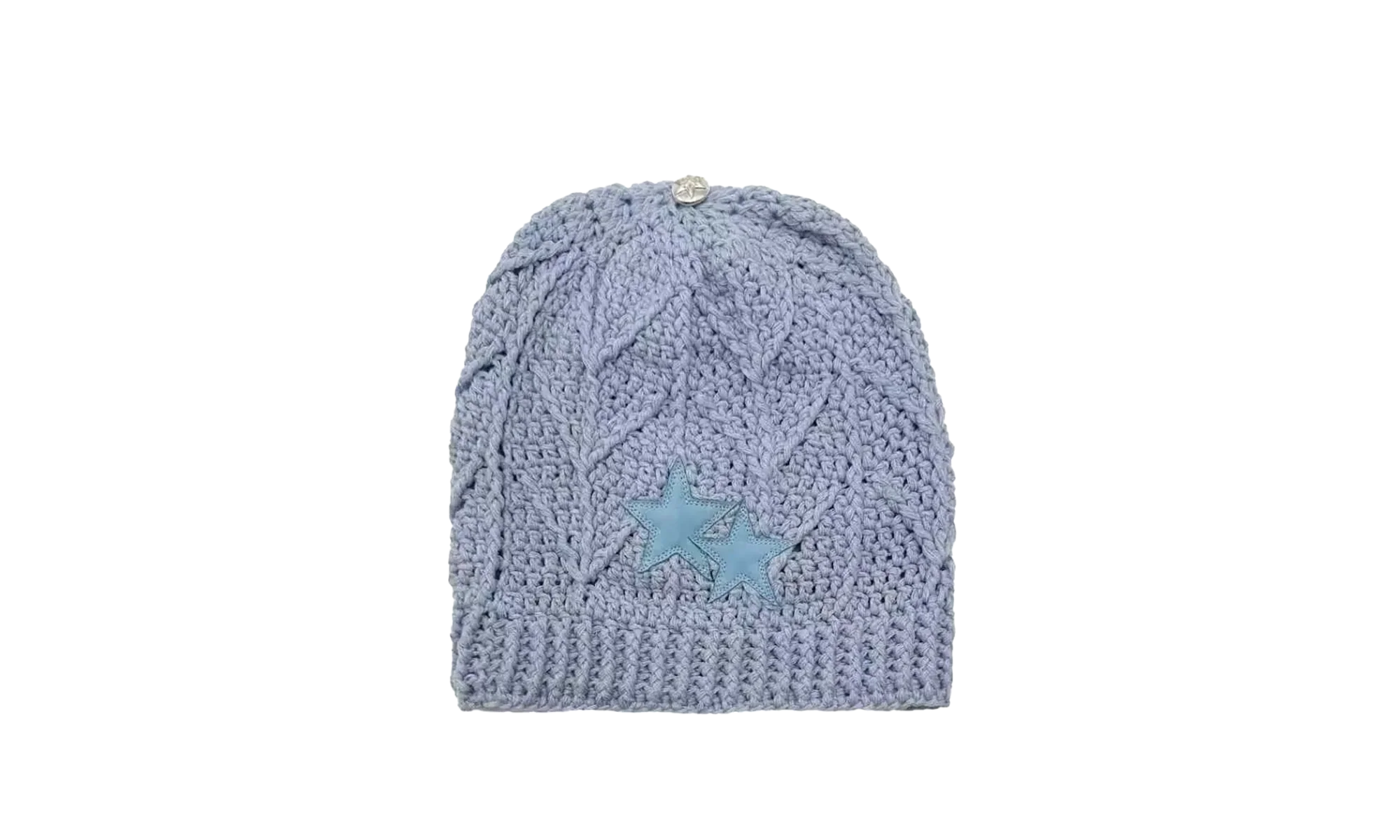 Cashmere Star Patch Beanie "Baby Blue" CHRM0399