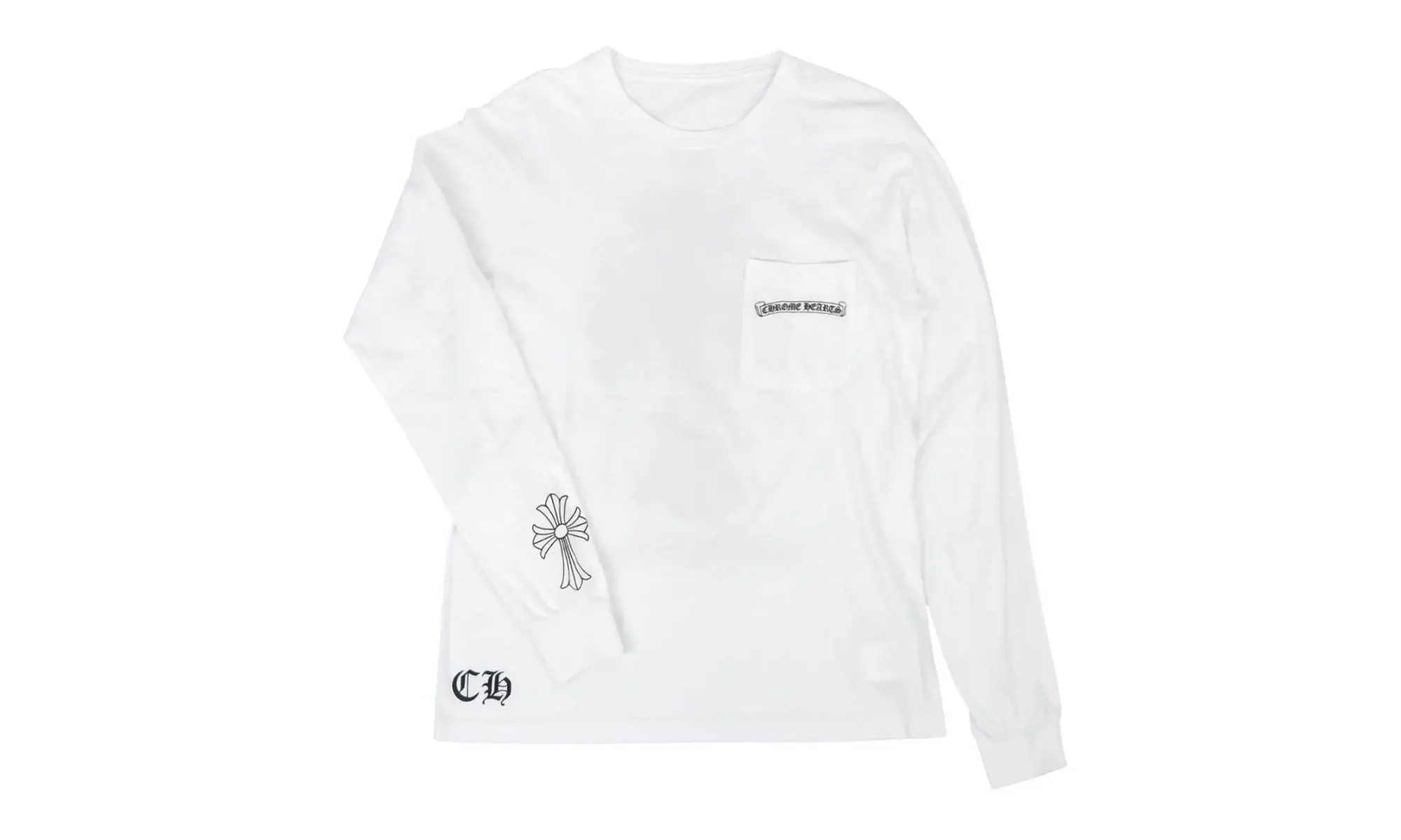 Cemetery Cross Longsleeve T-Shirt "White" CHRM0698