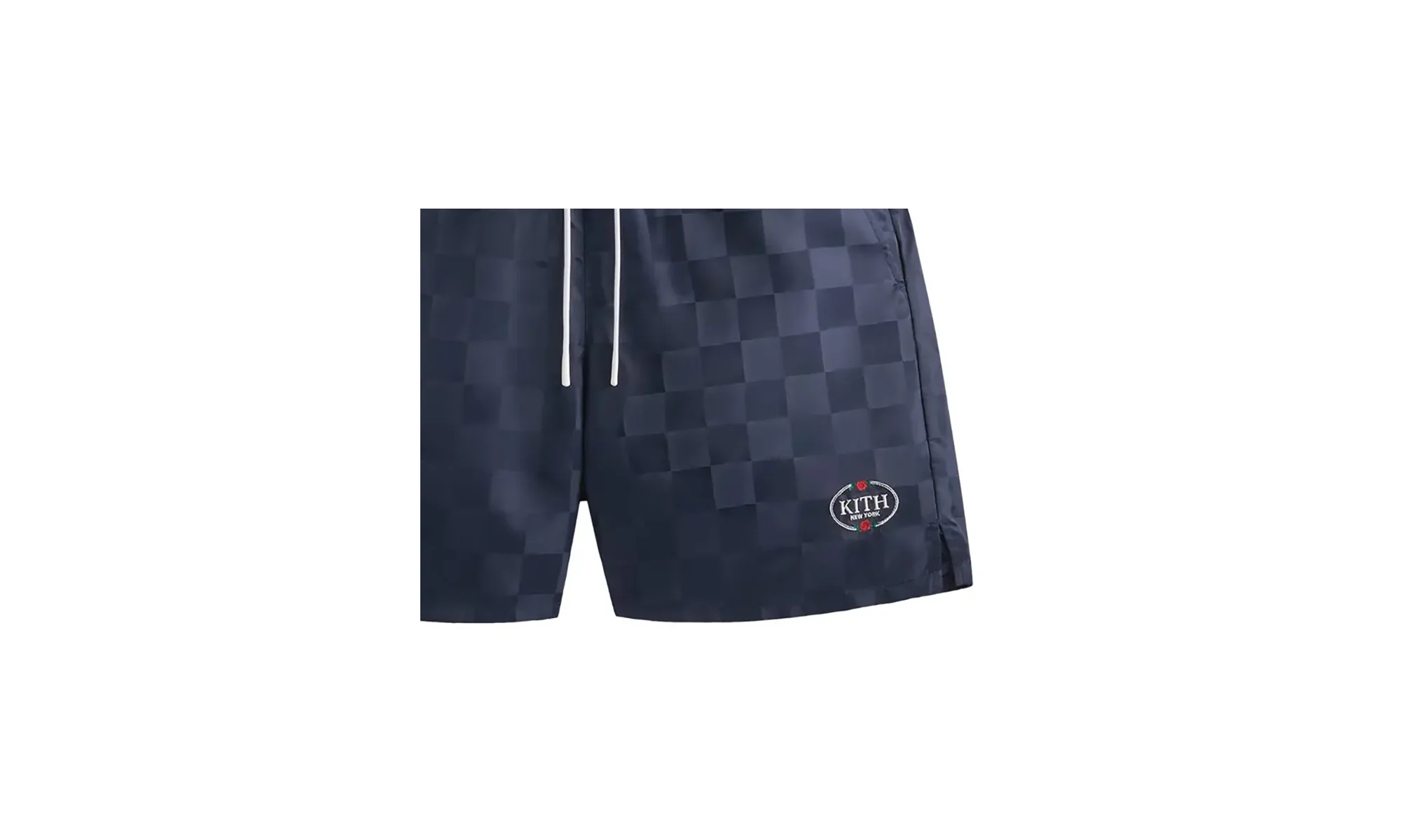 Checkered Satin Collins Short "Nocturnal" KHM070002 413 - Image 2