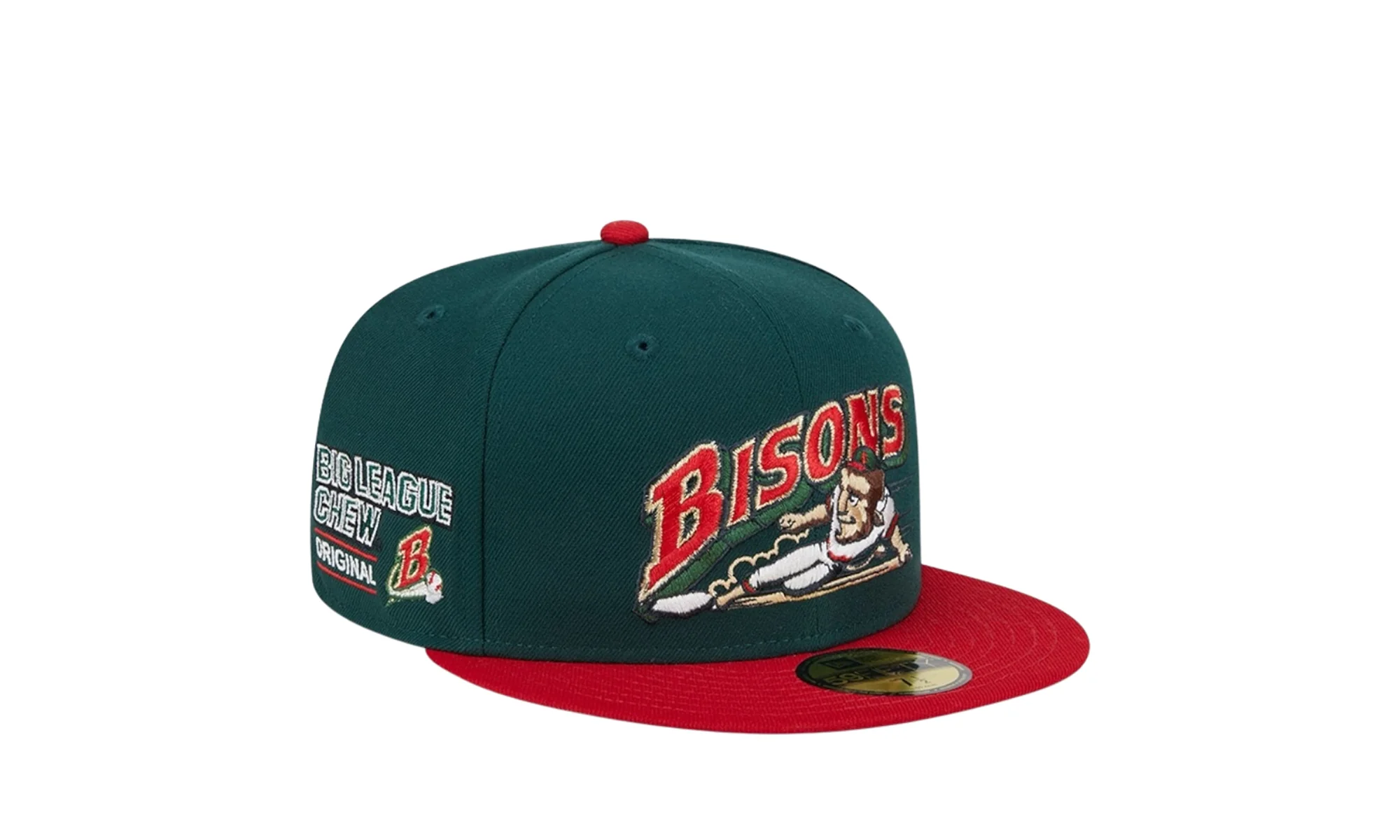 Chew Buffalo Bisons 59FIFTY Fitted Hat "Big League -Green" 60507011 - Image 2