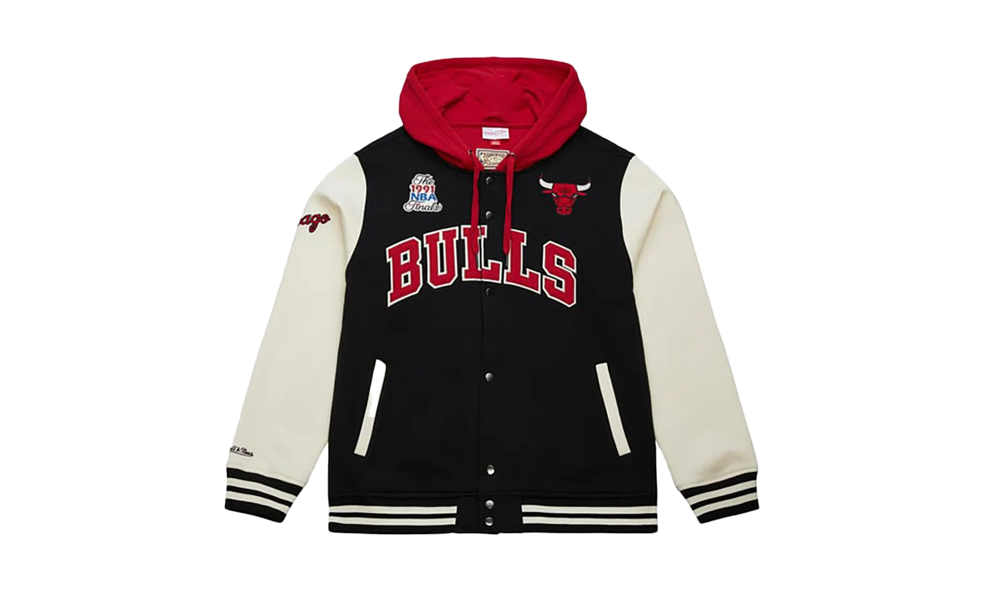 Chicago Bulls Courtside Fleece "Black / White / Red" JK11162-CBUBLCK