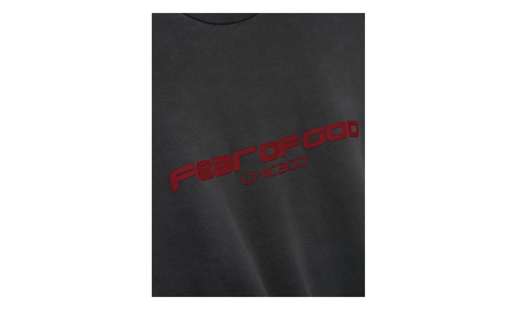Chicago Heavy Fleece Cropped Sweatshirt "Iron Grey" 192HO256892F - Image 2