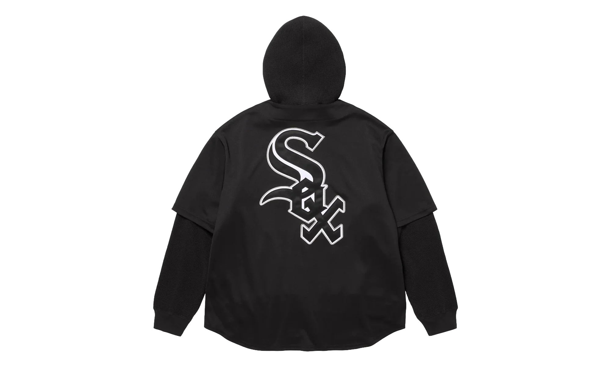 Chicago White Sox Hooded Baseball Jersey "Black" SU26948 - Image 2