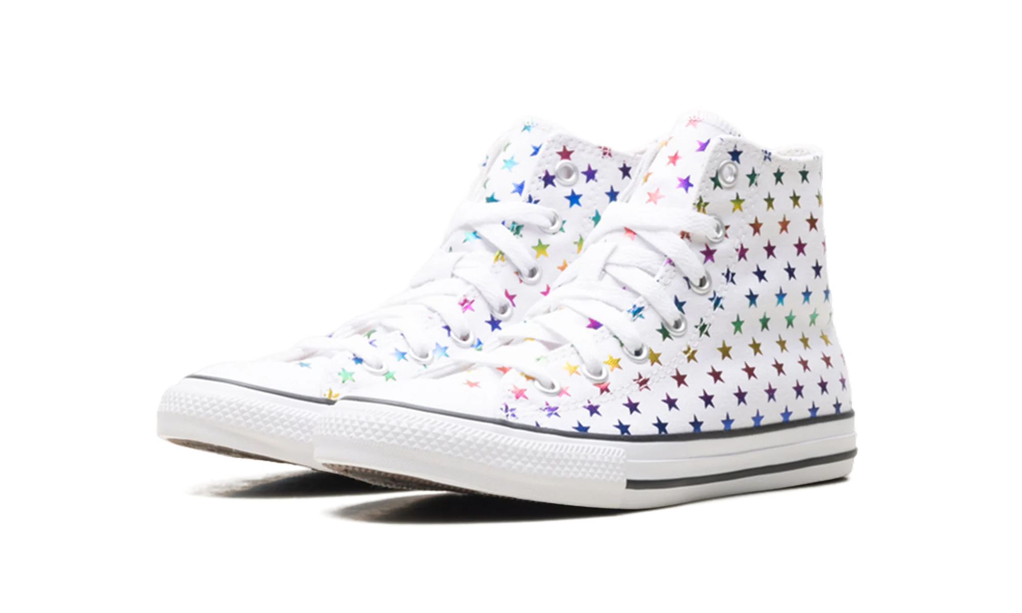 Chuck Taylor All Star High GS "Allover Metallic Stars - White" 670686F - Image 2