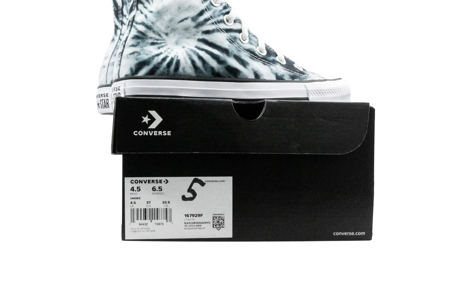 Chuck Taylor All Star High "Twisted Summer - Black Tie Dye" 167929F - Image 8