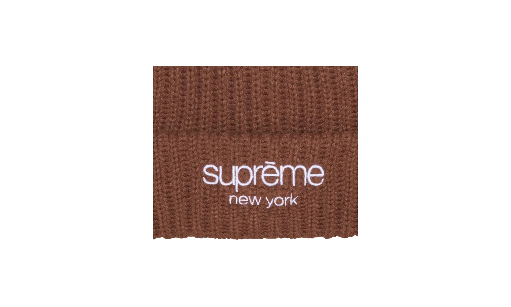 Chunky Rib Classic Logo Beanie "Brown" SU26351 - Image 2