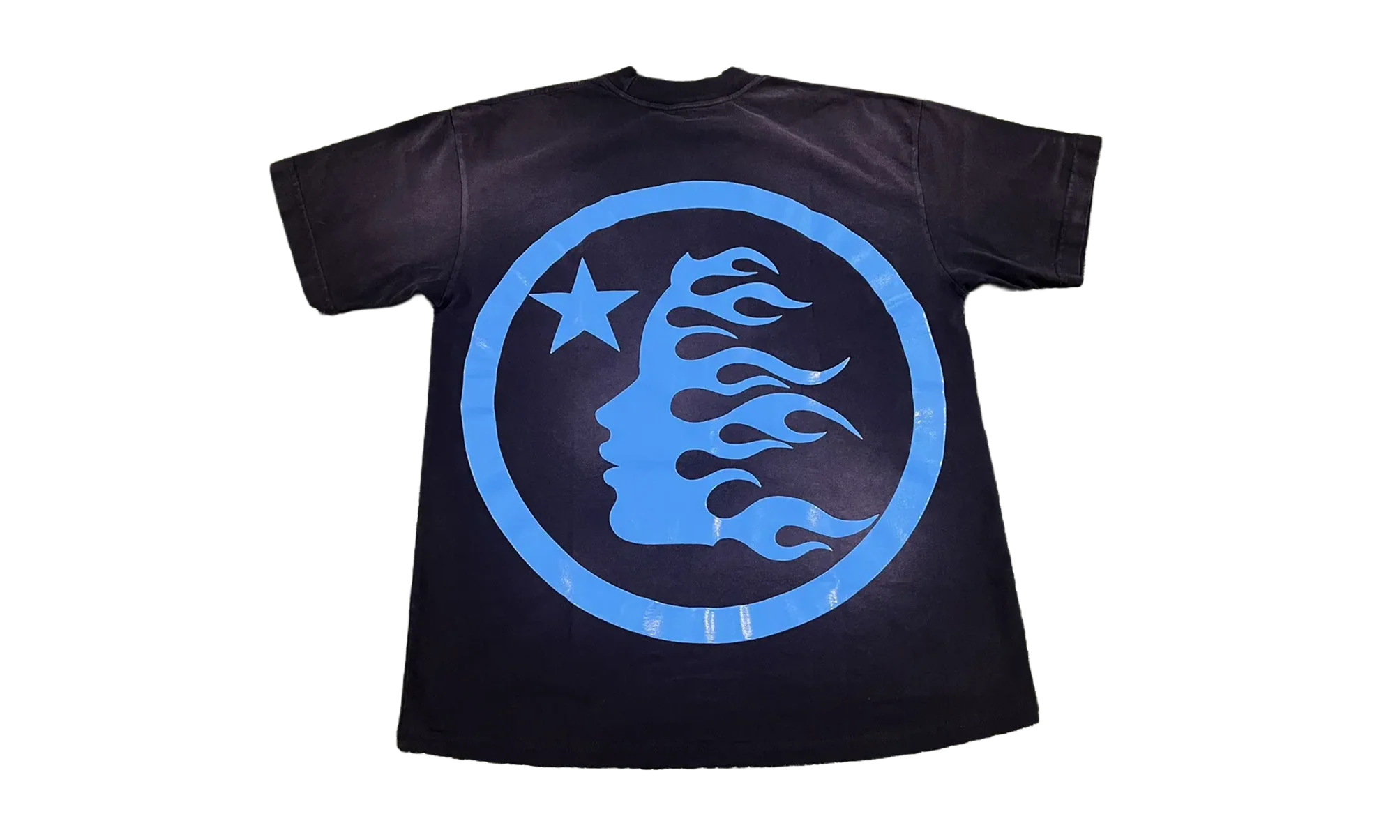 Classic Gel Print T-Shirt "Black / Blue" HSR149 - Image 2
