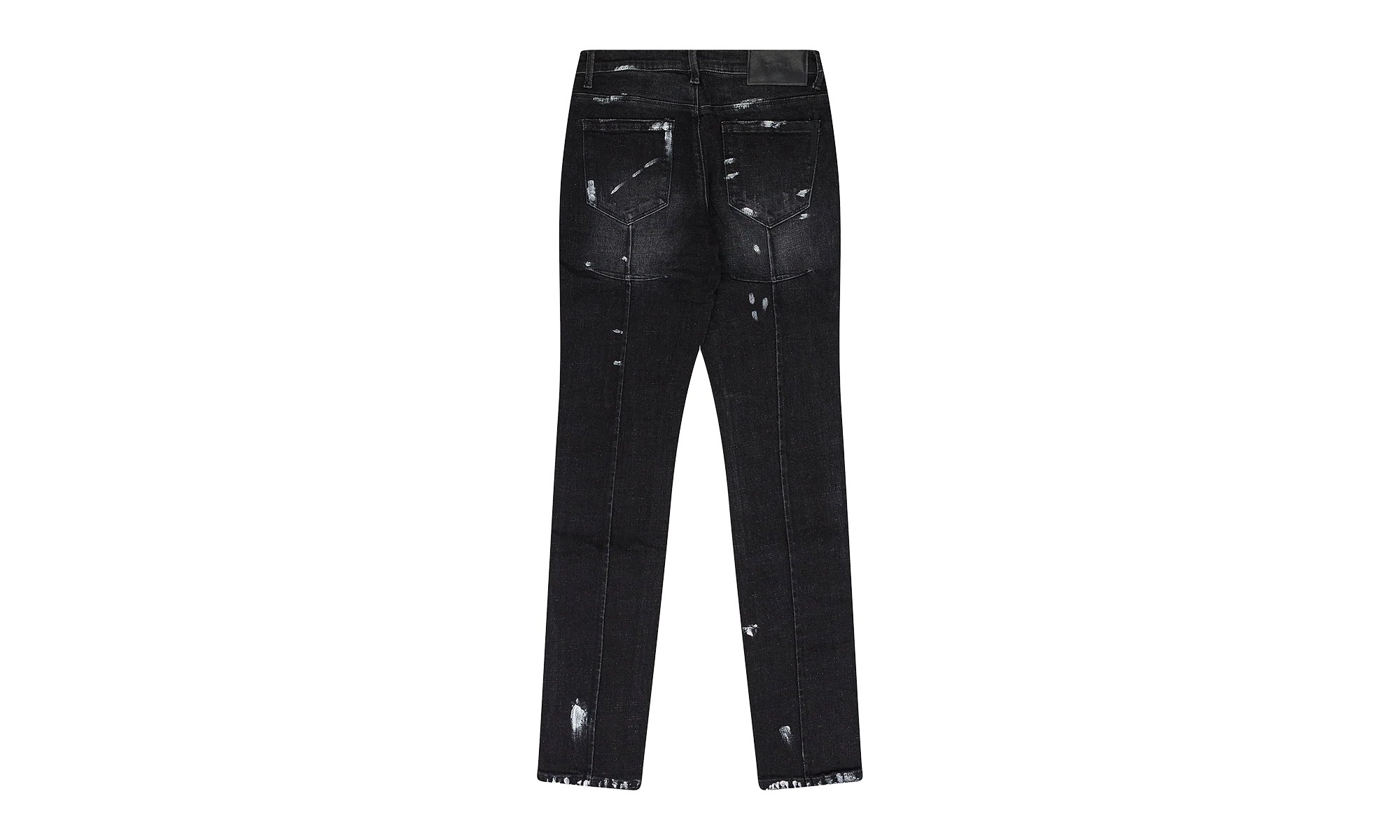 CLAYTON DISTRESSED PAINT SKINNY JEANS "Black" MH24D623 B1182CHSPL - Image 2
