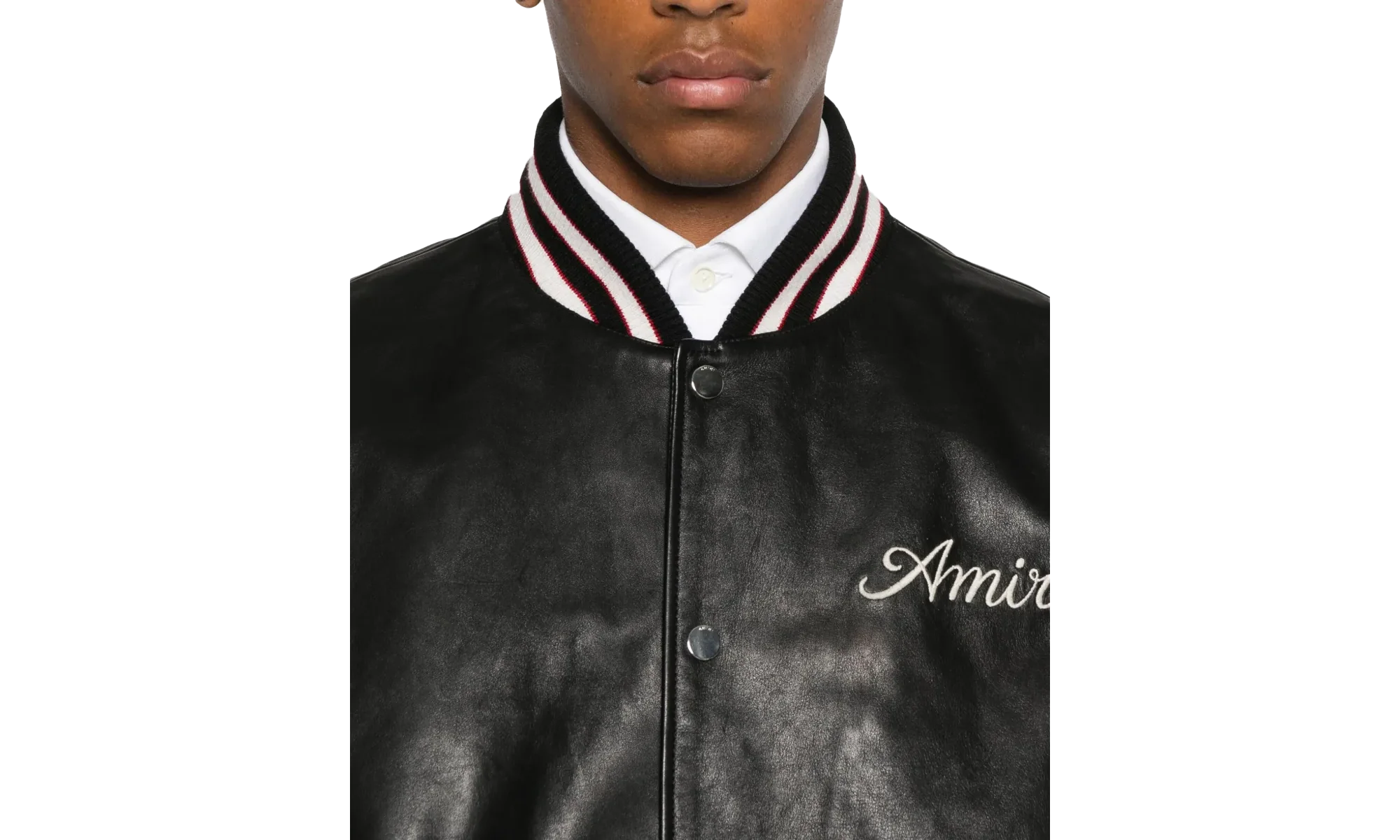 Club Amiri Leather Varsity "BLACK" AMLTVY1003 - Image 2