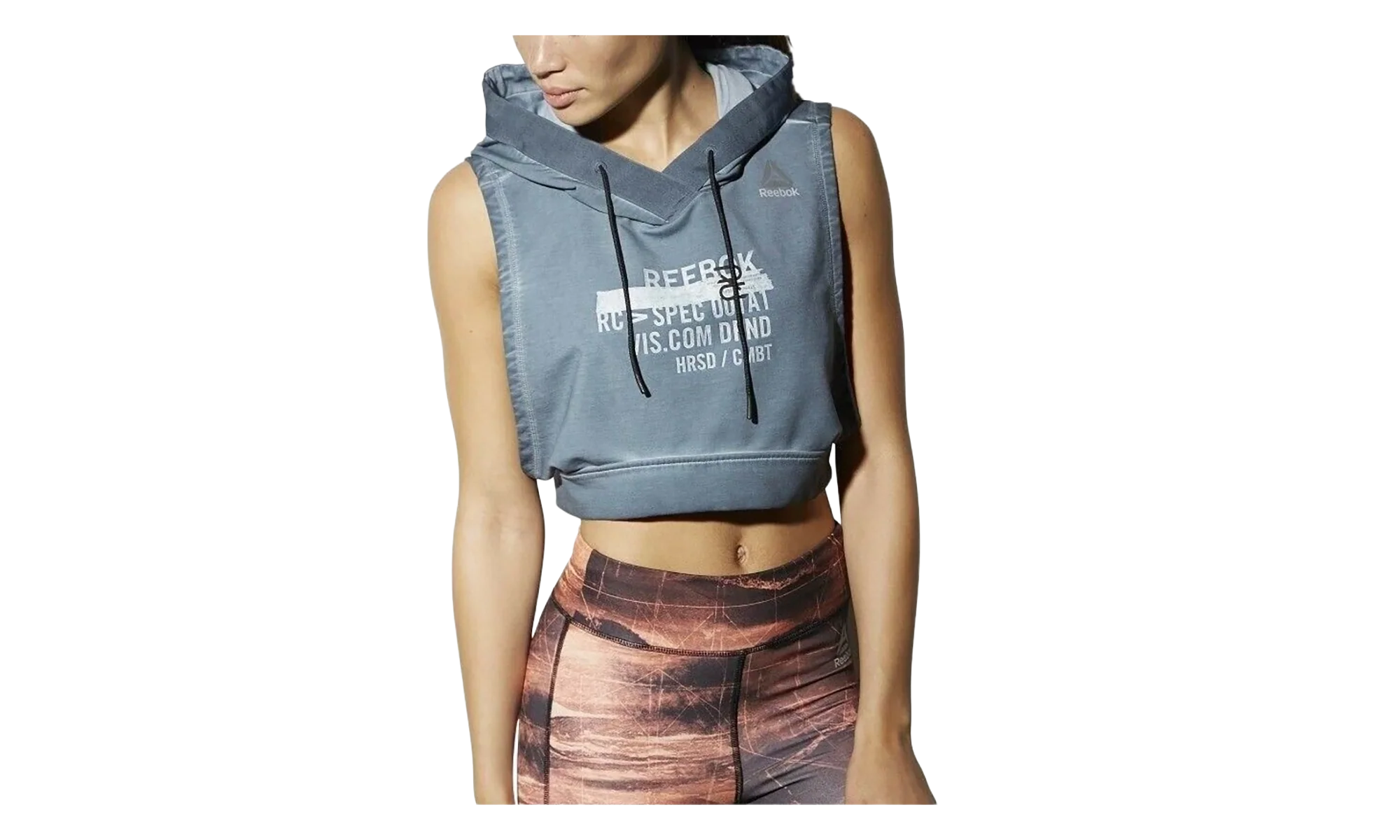 Combat Glory Crop Top Hoody WMNS "Stonewash" BK3881 - Image 2