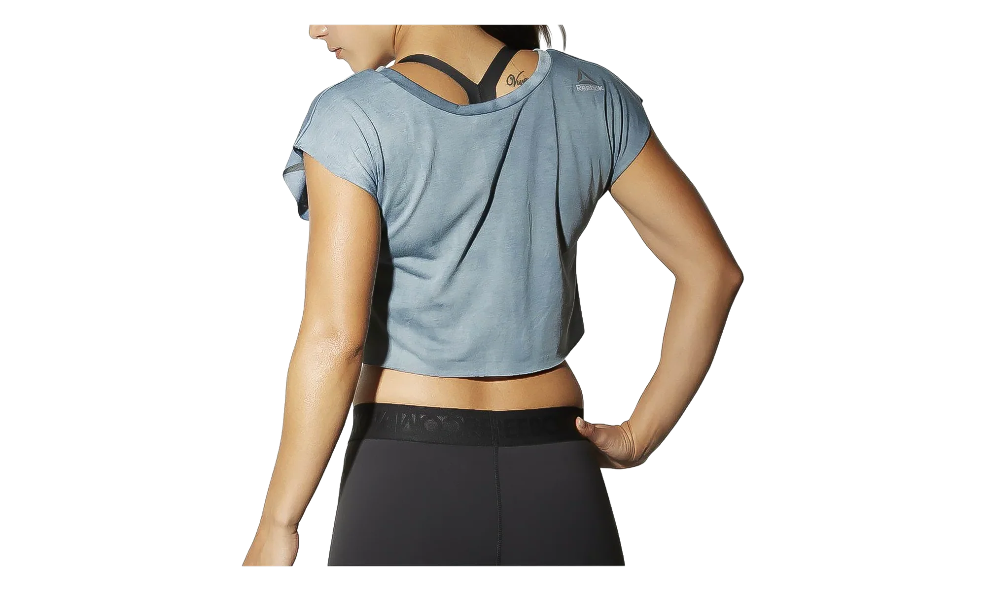 Combat Spray Dye Crop Tee WMNS "Stonewashed" BK2370 - Image 2