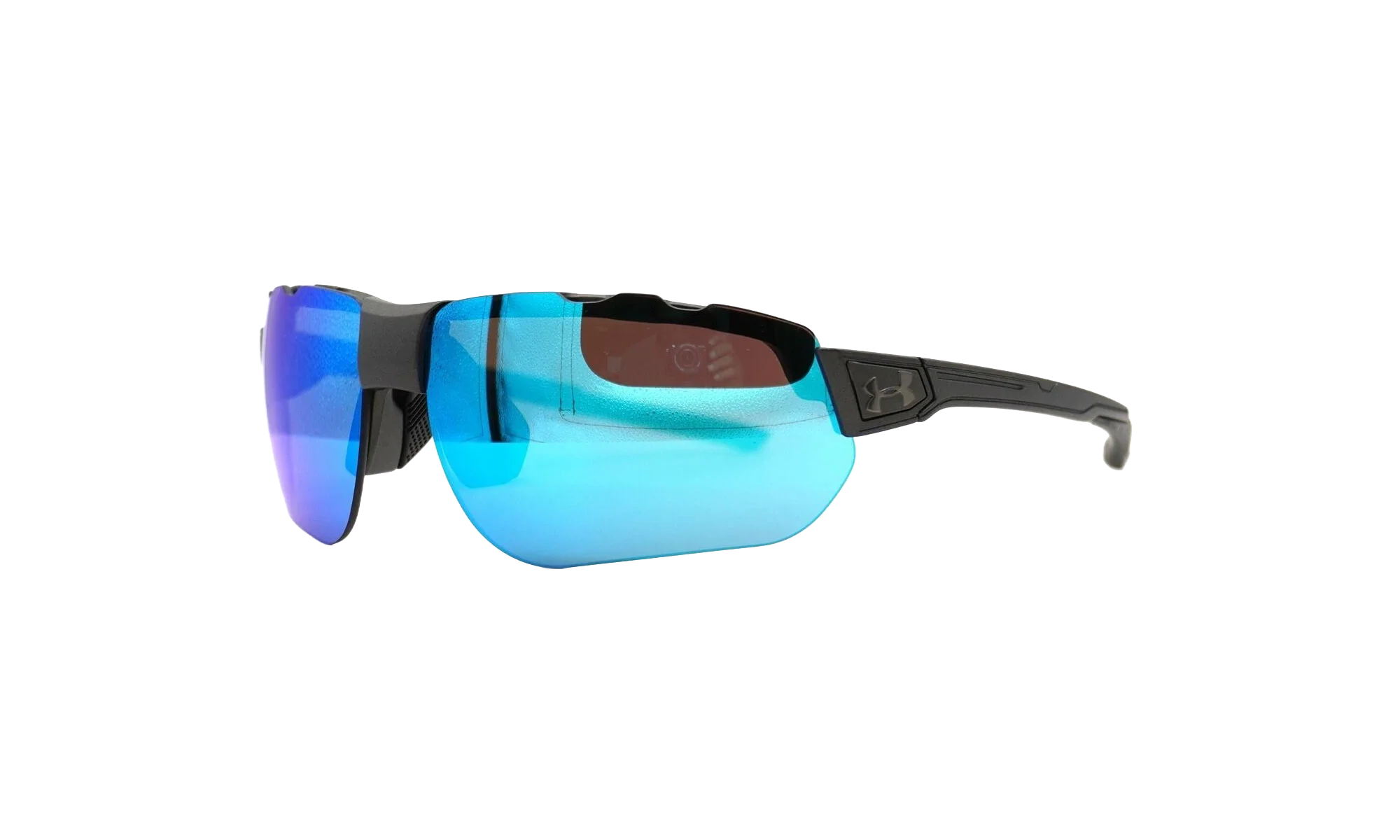 Conquer Sunglasses "Gray Blue Mirror - Satin Carbon / Black Rubber" 8600132 060161 - Image 2