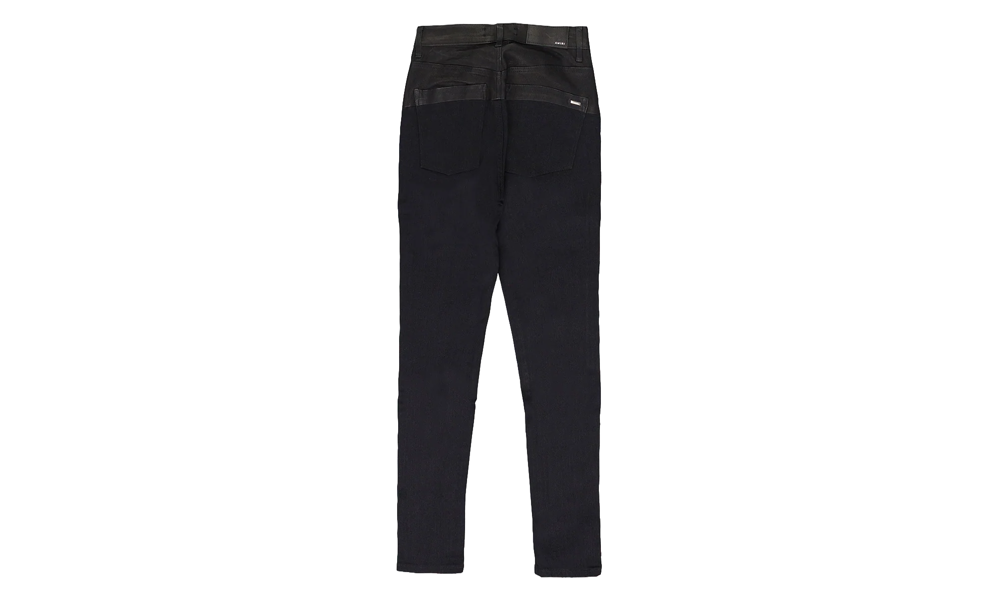 CONTRAST SKINNY W/ LEATHER "Aged Black/Black Leather" PS22WDS071 - Image 2