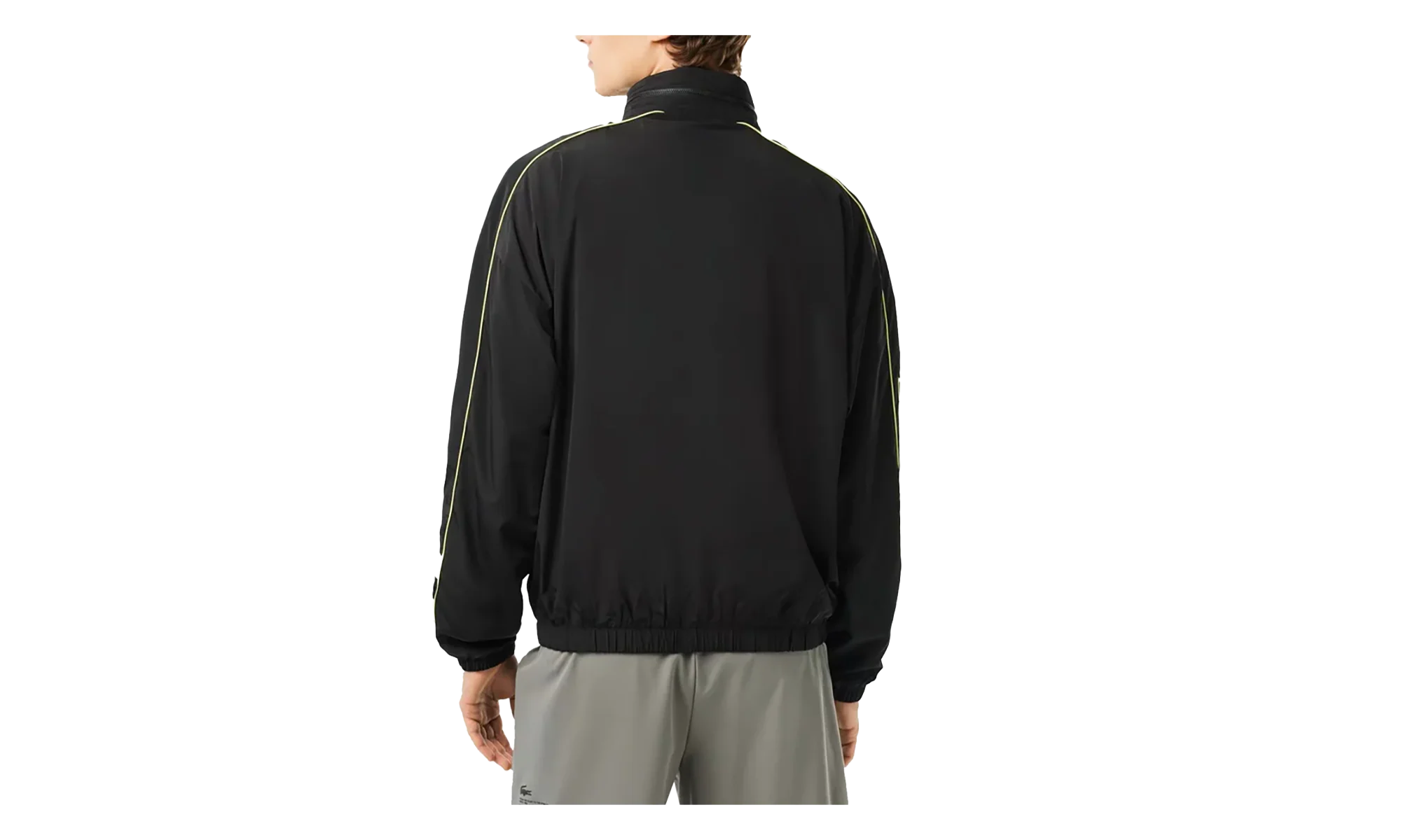 Contrast Water Resistant Zipped Taffeta Jacket "Black / Yellow" BH1607 6TV - Image 2