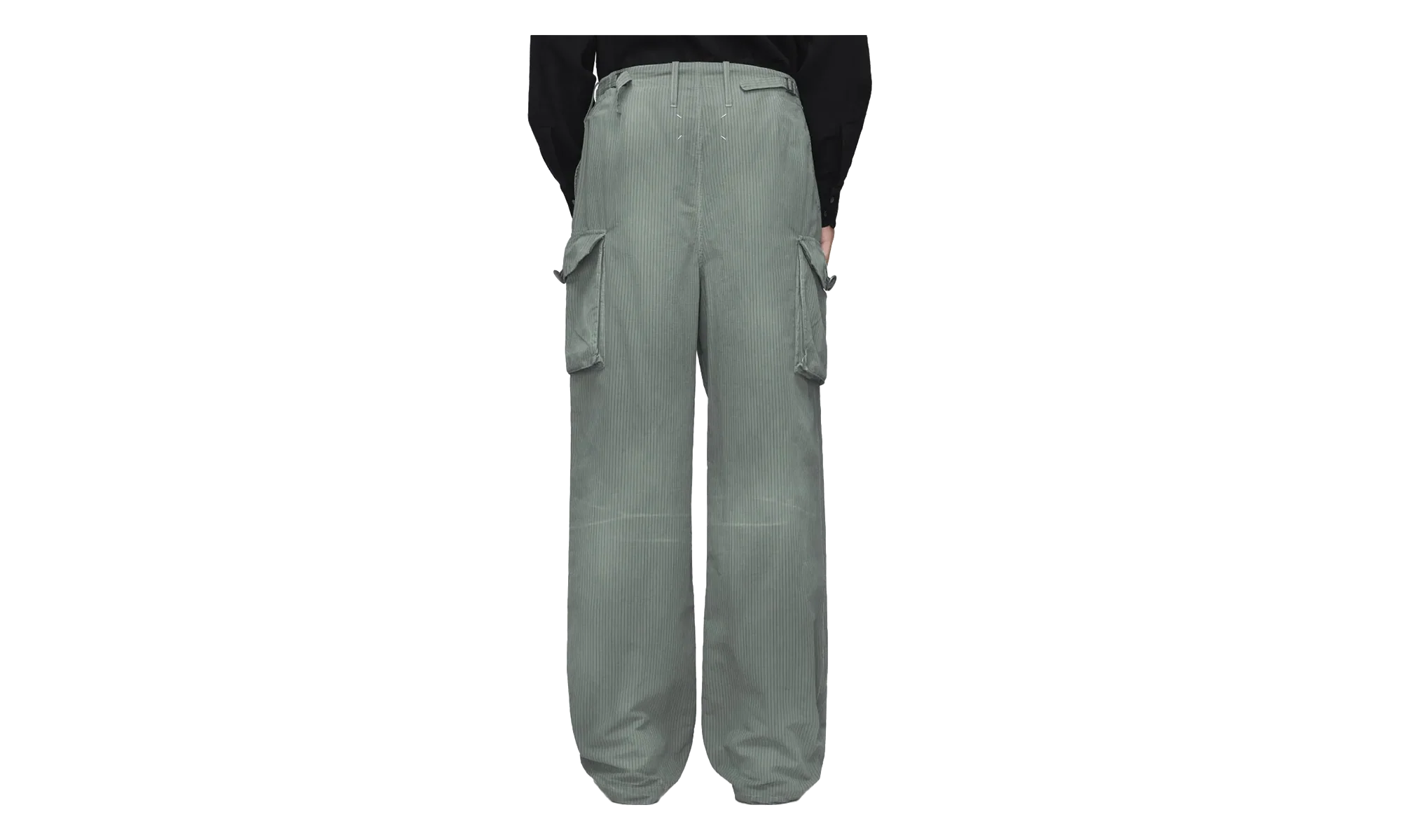Cotton Blend Cargo Pants "Sage" S50KA0708M356851809 - Image 2