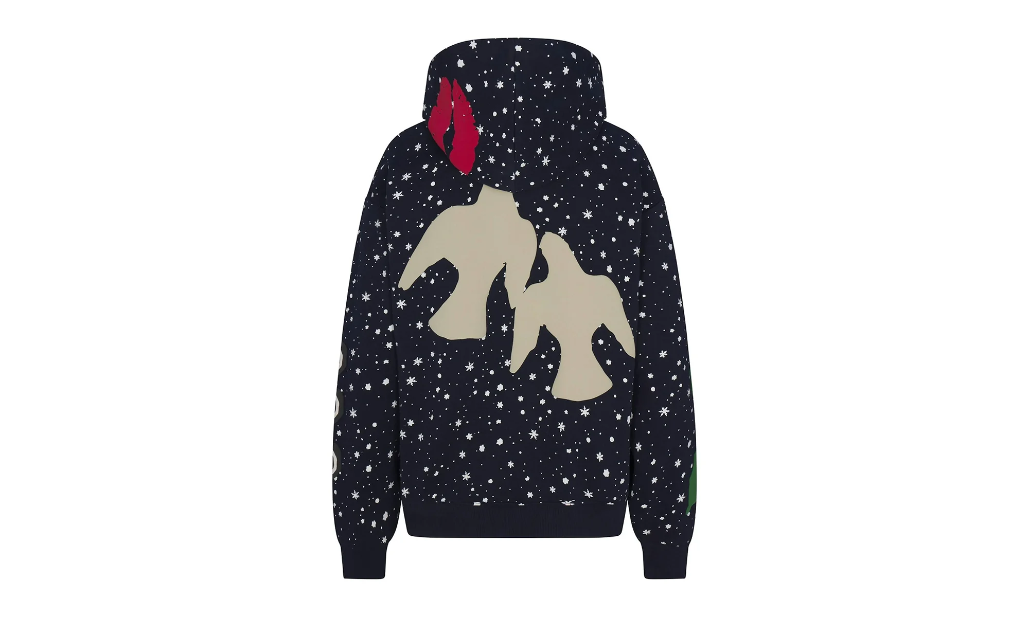 COTTON FLEECE OVERSIZED HOODIE "Cactus Plant Flea Market - Navy Dove Snow Print" SKM029 - Image 2