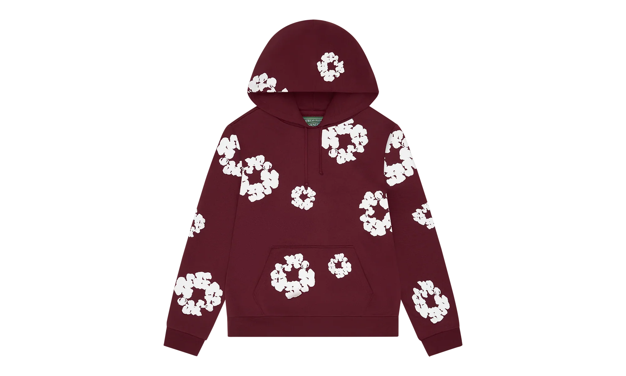 Cotton Wreath Hoodie "Burgundy" DT250