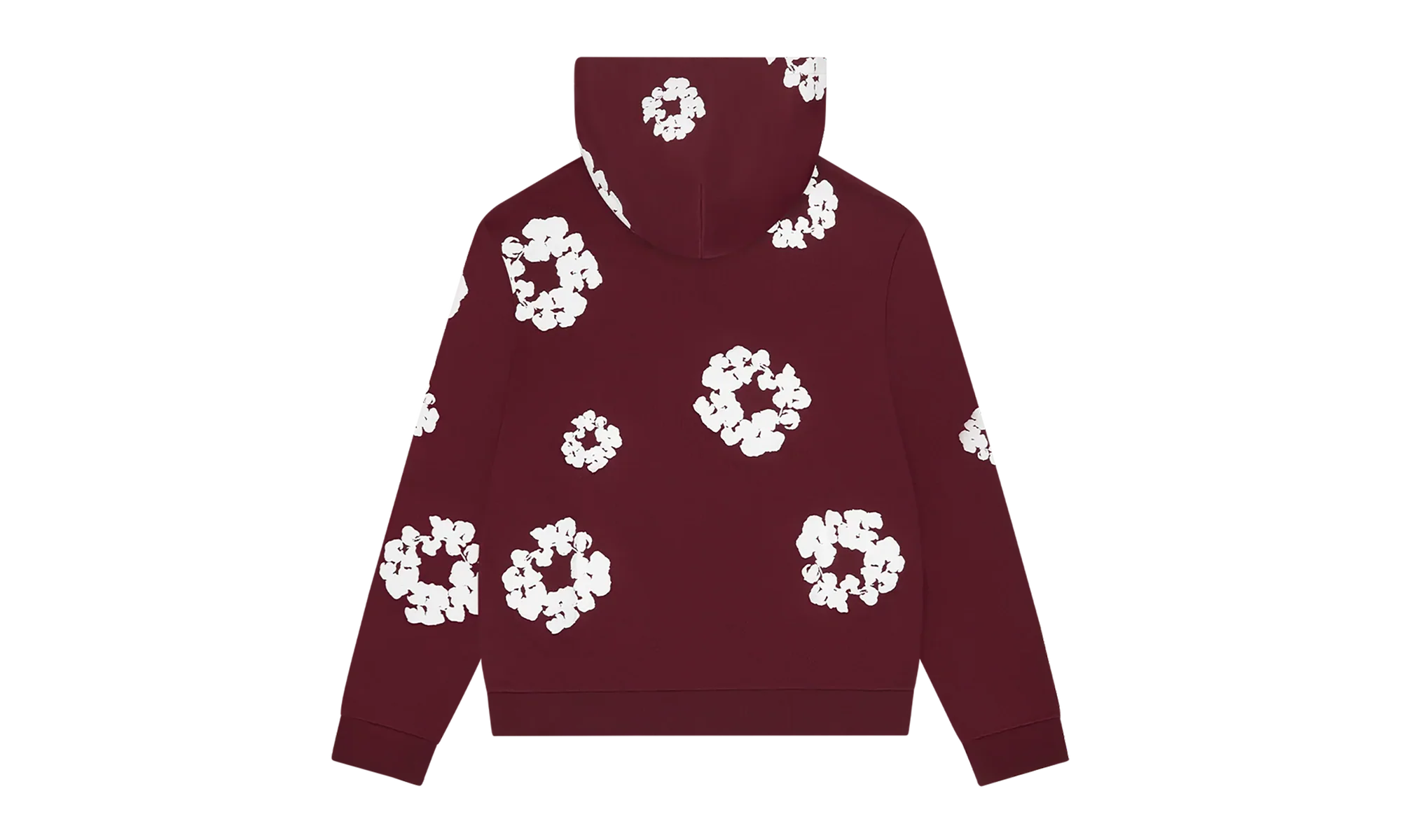 Cotton Wreath Hoodie "Burgundy" DT250 - Image 2