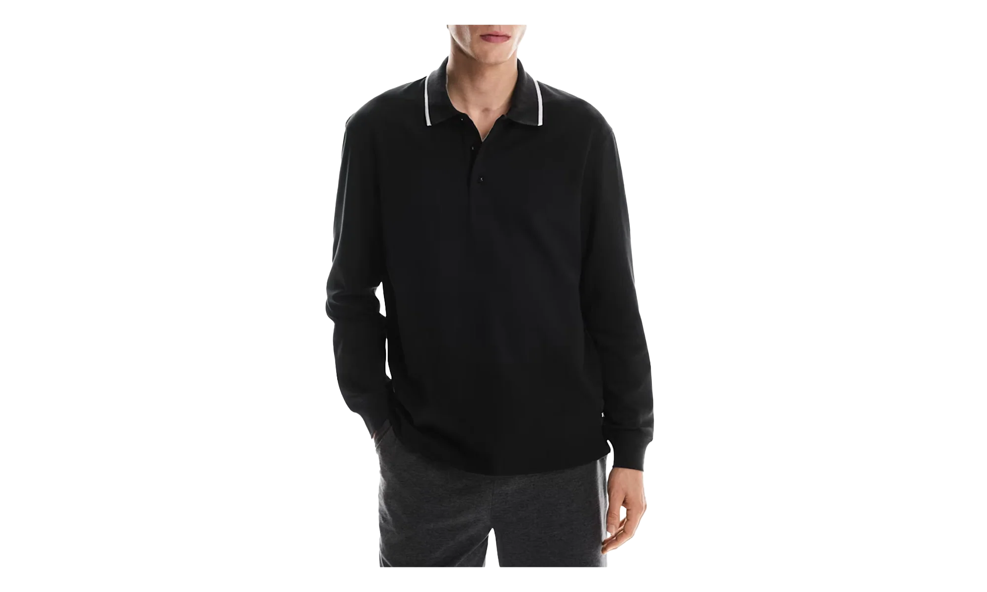 Courtside Long-T Polo "Black" 1MF30500553 - Image 2