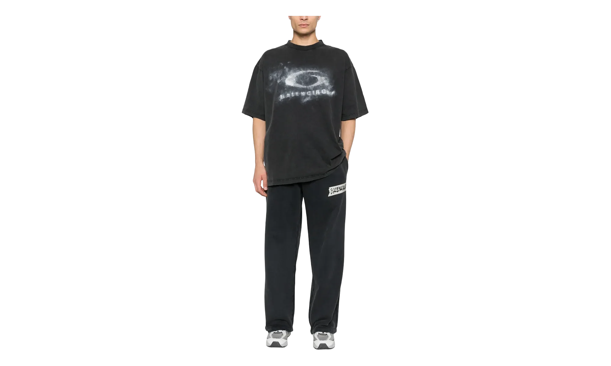 Crayon Logo T-shirt "Washed Black" 764235 TTVN5 9034 - Image 2