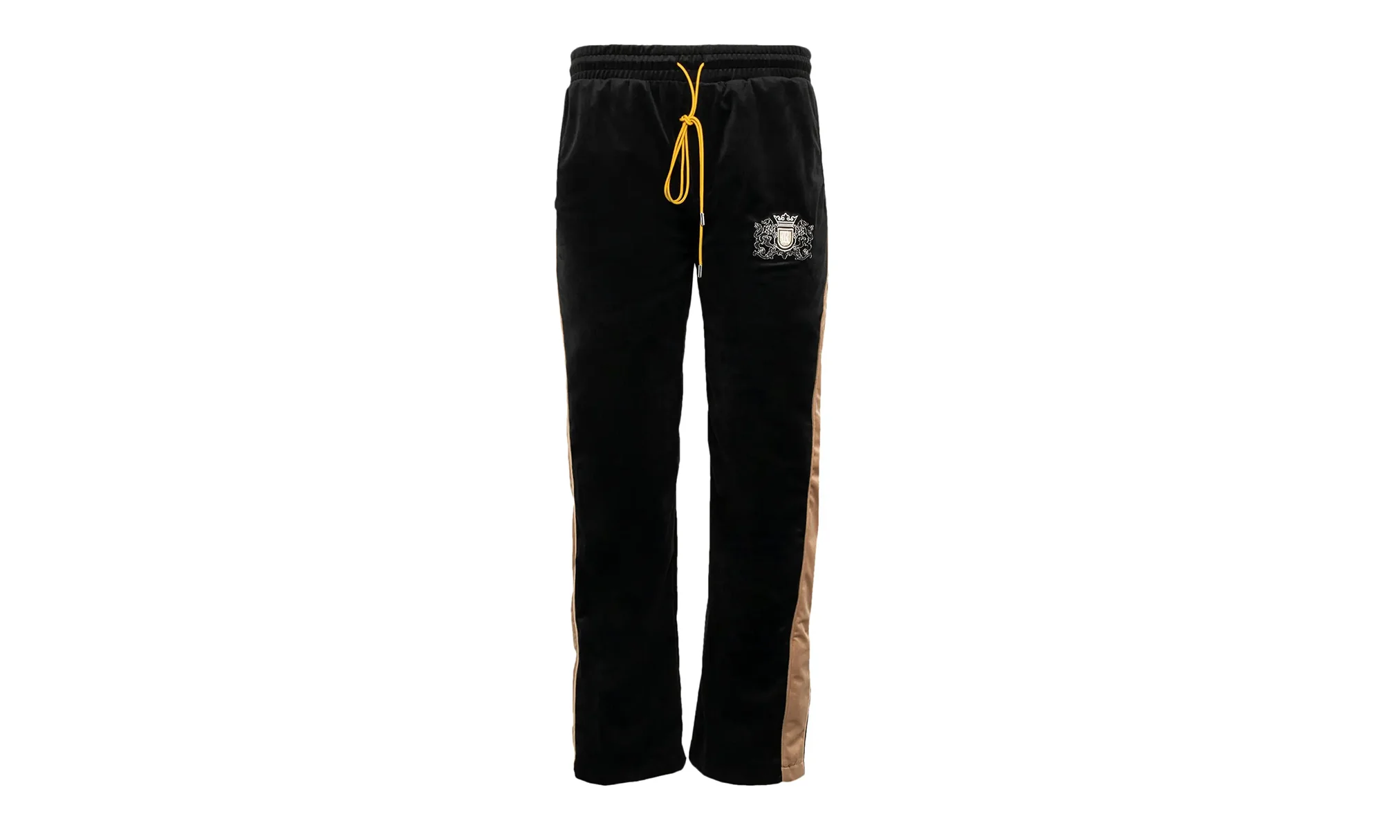 Crest-Embroided Velvet Track Pants "Black" PF23PA05083679