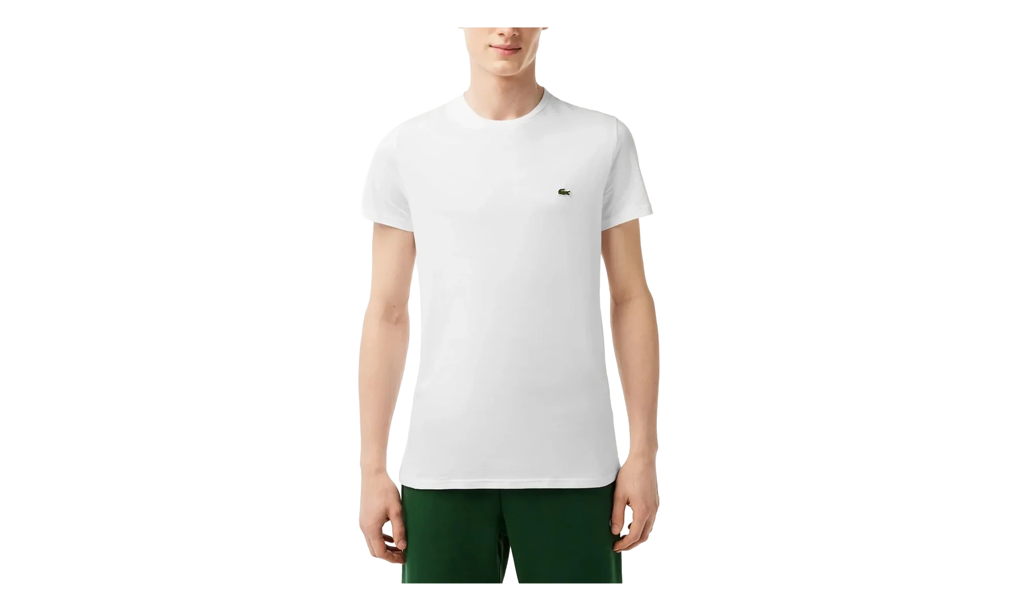 Crew Neck Pima Cotton Jersey T-shirt "White" TH6709 001 - Image 3