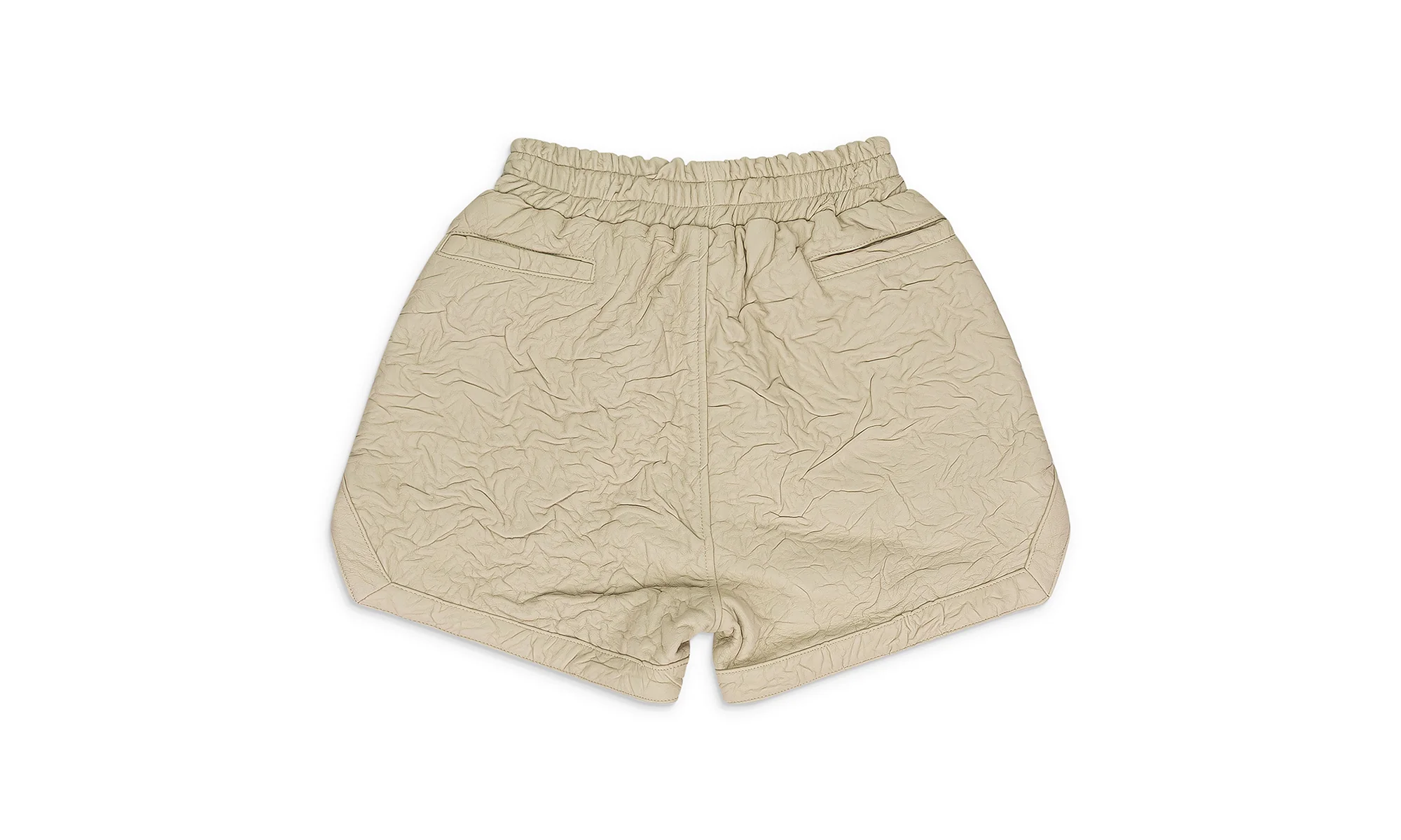 Crinkled Tailored Shorts "Cream" 1120600019SS24 - Image 2