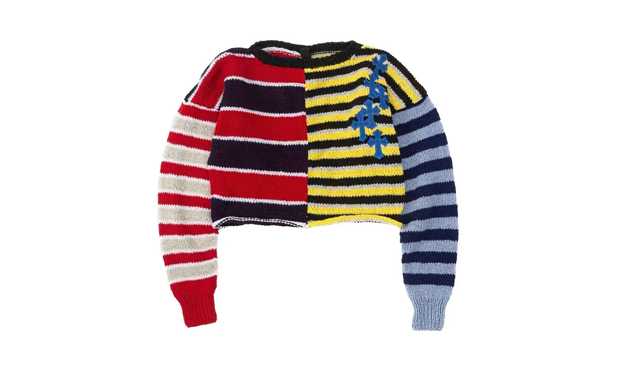 Crop Knitted Cashmere Sweater Wmns "Multicolor" CHRM0617